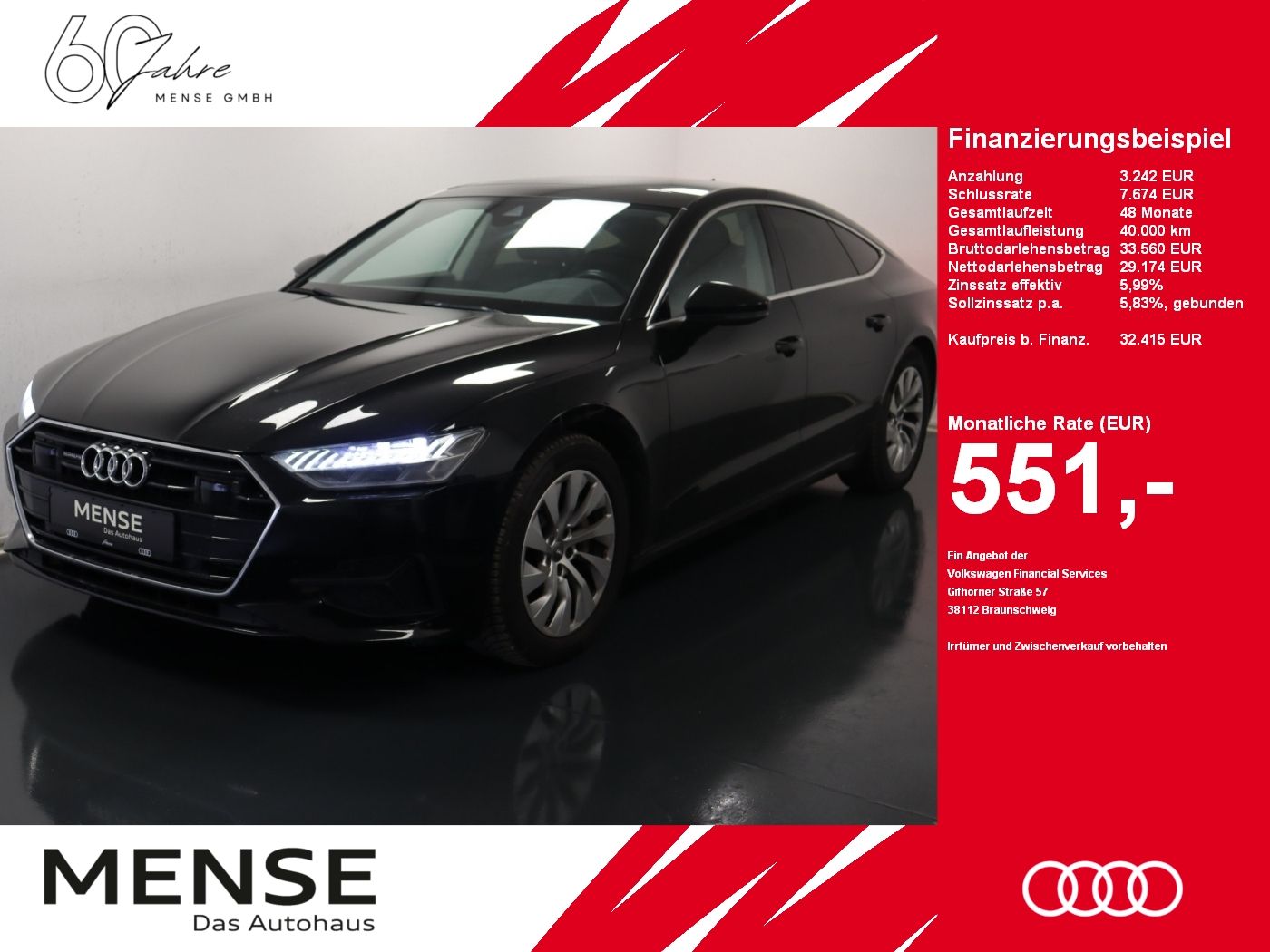 Audi A7 Sportback 55 TFSI quattro S tronic Matrix|LED