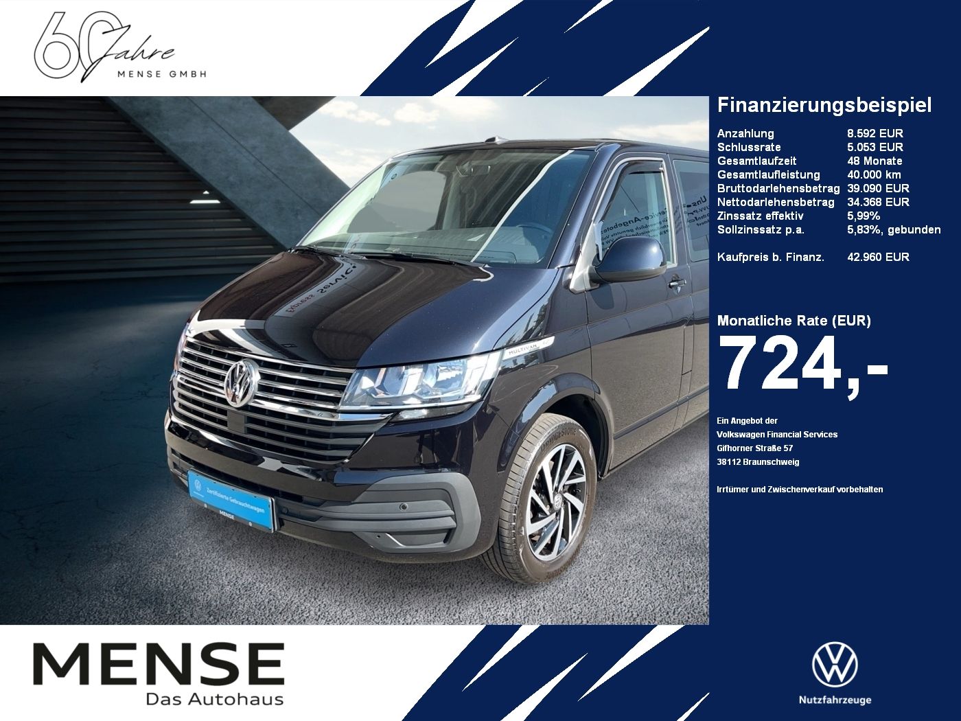 Fahrzeuge Nutzfahrzeuge/Camping autohaus mense Volkswagen T6.1 Multivan TDI Comfortline
