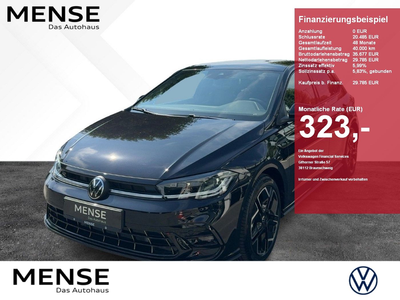 Fahrzeuge PKW autohaus mense Volkswagen Polo 1.0 TSI DSG R-Line Pano Navi Keyless Kamera