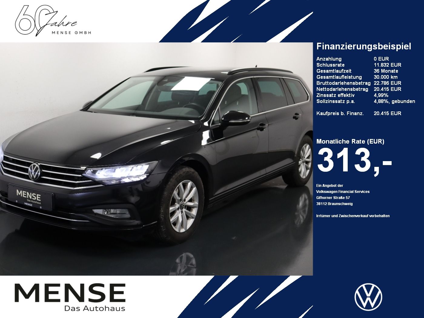 Fahrzeuge PKW autohaus mense Volkswagen Passat Variant 2.0 TDI DSG Business AHK|ACC|LED