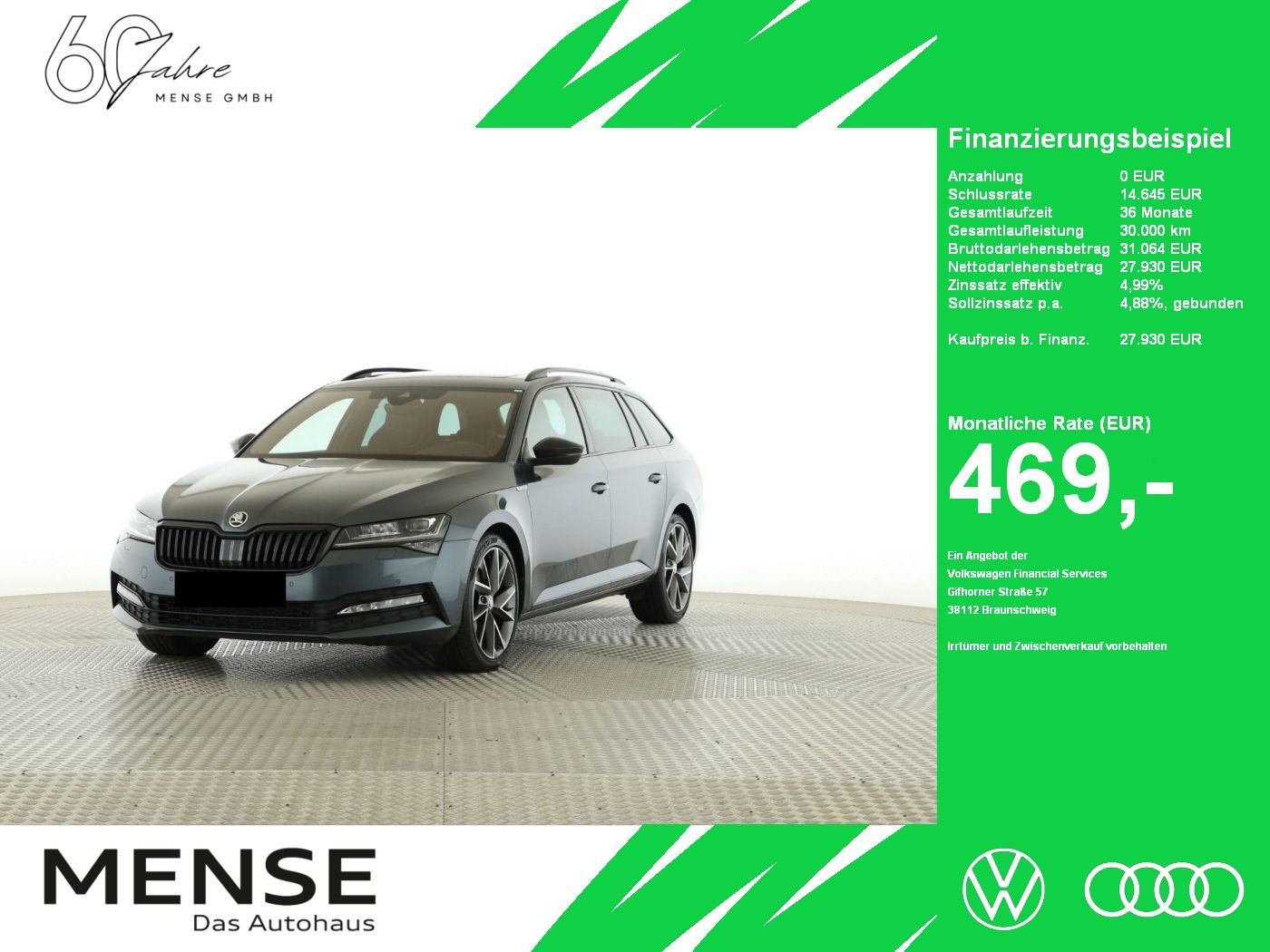 Fahrzeuge PKW autohaus mense SKODA Superb Combi 2.0 TDI SportLine Pano|SD|ACC|LED