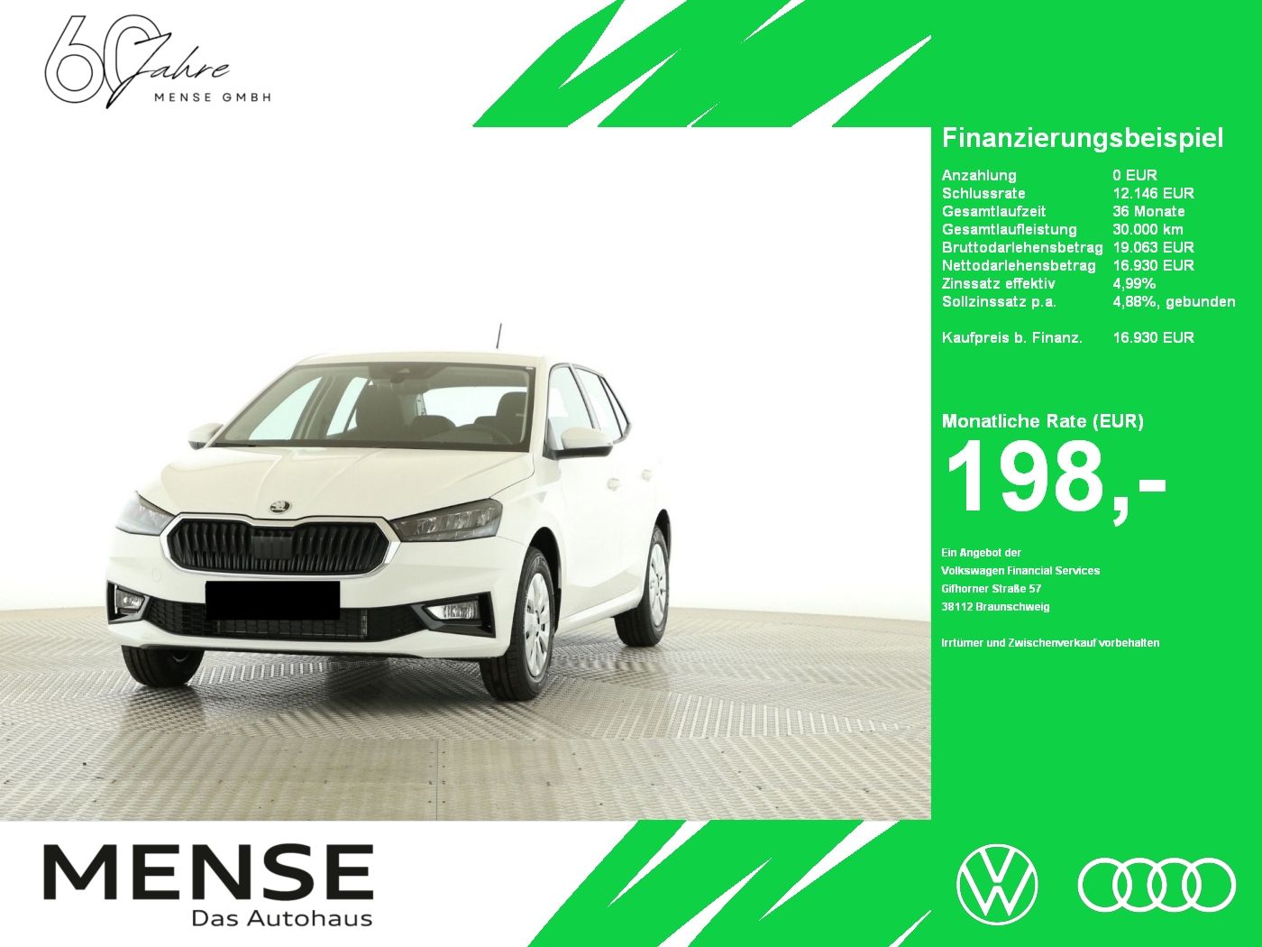 Fahrzeuge PKW autohaus mense SKODA Fabia 1.0 MPI Essence LED|LaneAss|PDC|SHZG