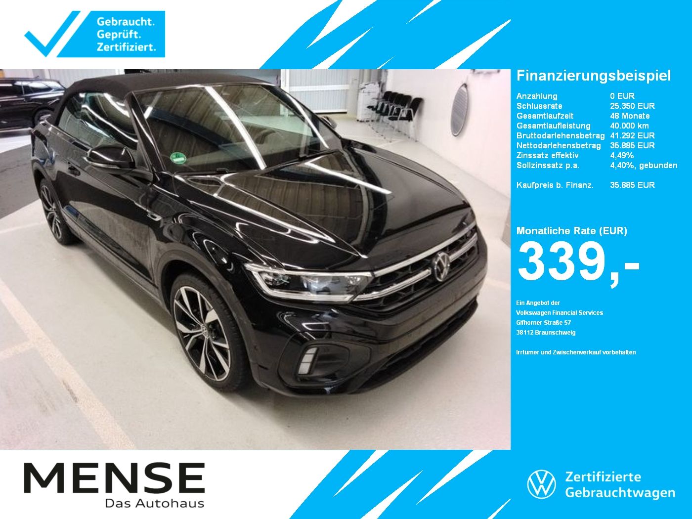 Volkswagen T-Roc Cabriolet 1.5 TSI DSG R-Line IQ.Light|AHK