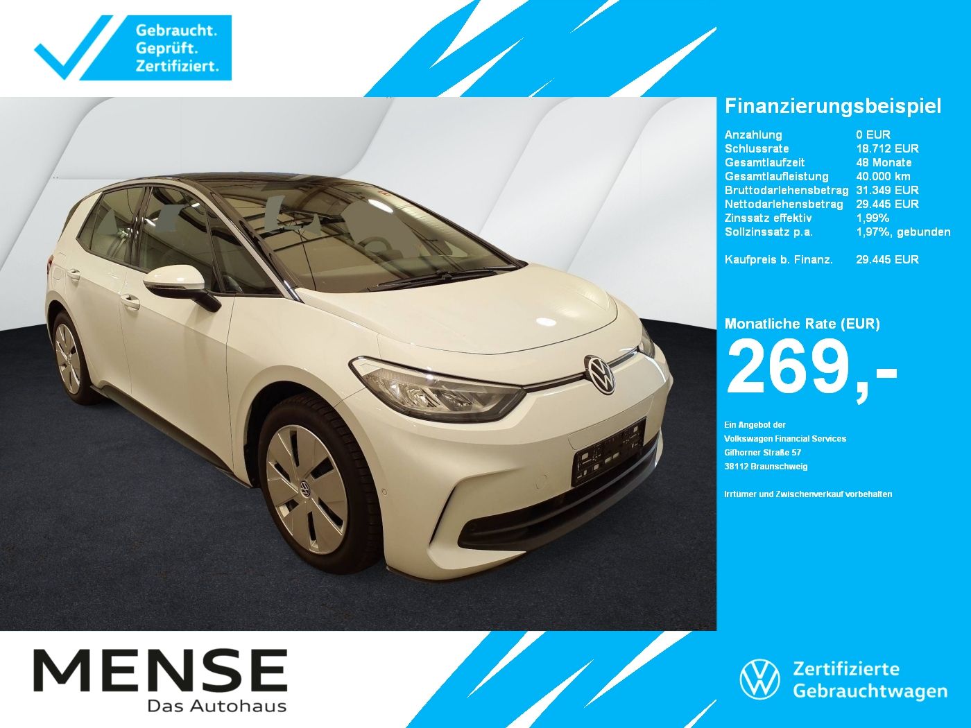 Volkswagen ID.3 Pro CarPlay|ACC|LED|Navi|Akustikglas|Kamera
