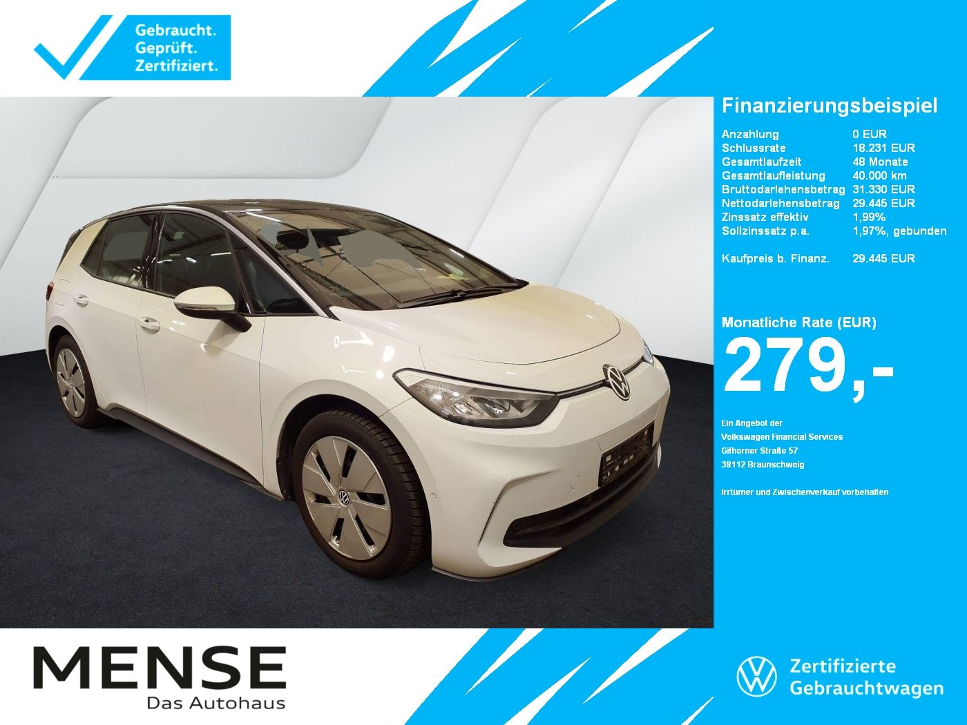Volkswagen ID.3 Pro CarPlay|ACC|LED|Navi|Akustikglas|Kamera