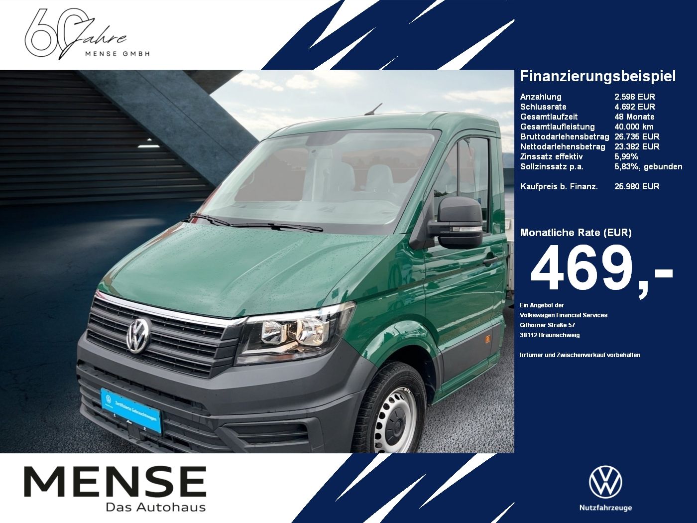 Volkswagen Crafter 2.0 TDI RWD Pritsche 35 lang AHK|KlimaA