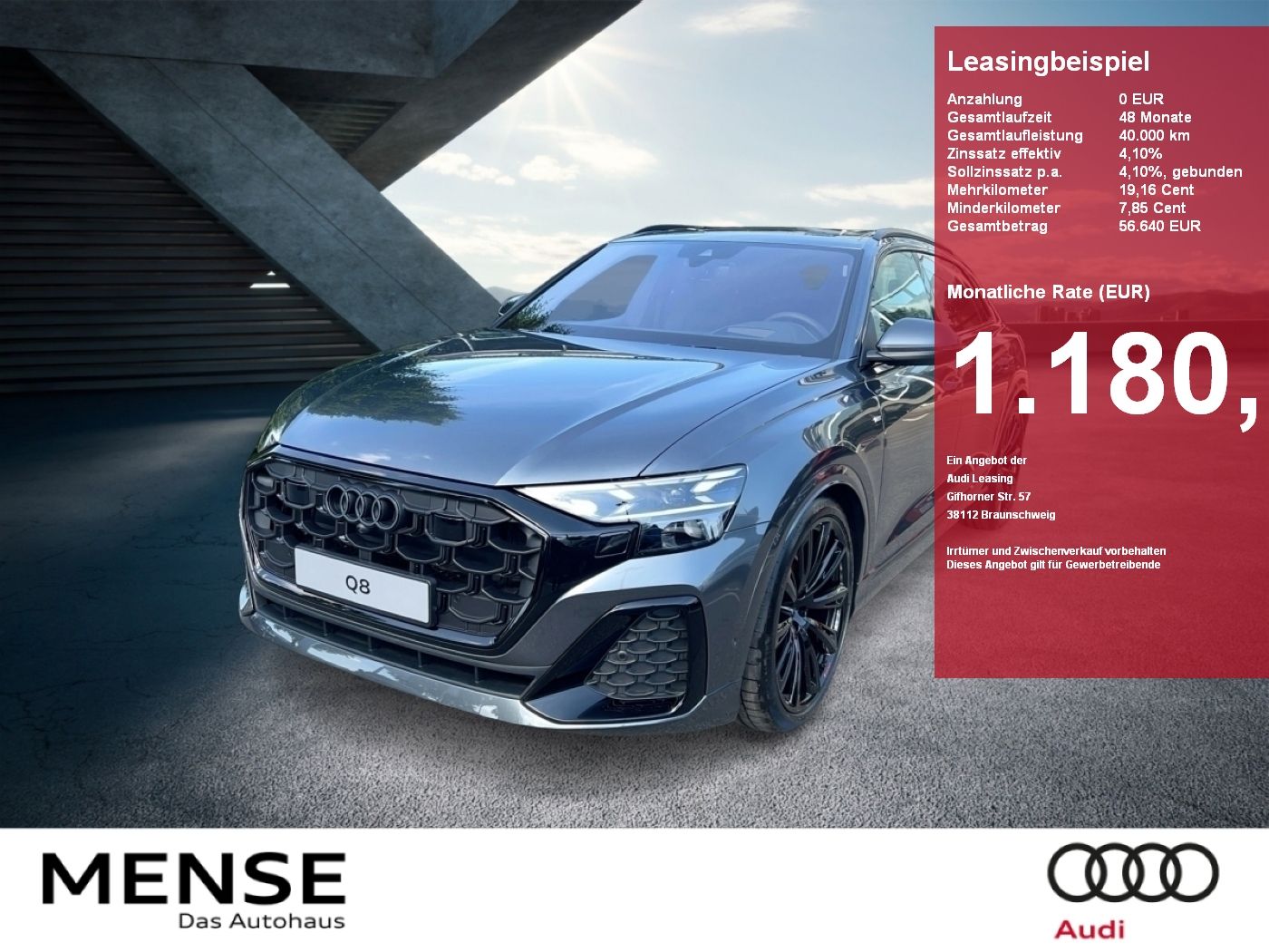 Fahrzeuge PKW autohaus mense Audi Q8 SUV 50TDI |Luft|Pano|AHK|