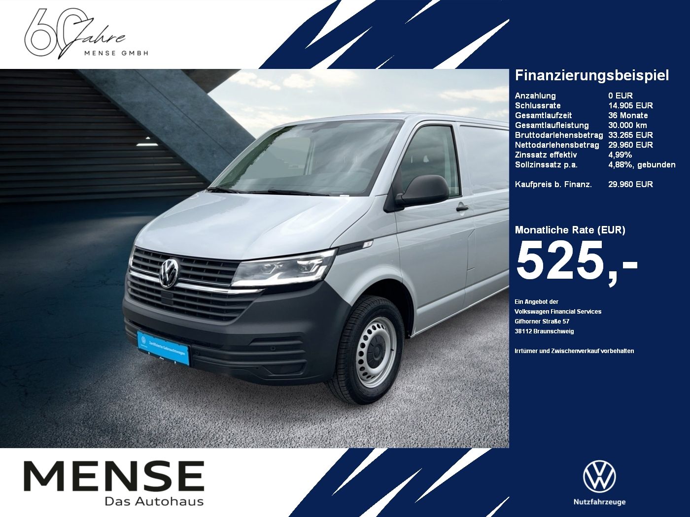 Fahrzeuge PKW autohaus mense Volkswagen T6.1 Transporter 2.0 TDI Kasten FWD lang LED|PDC