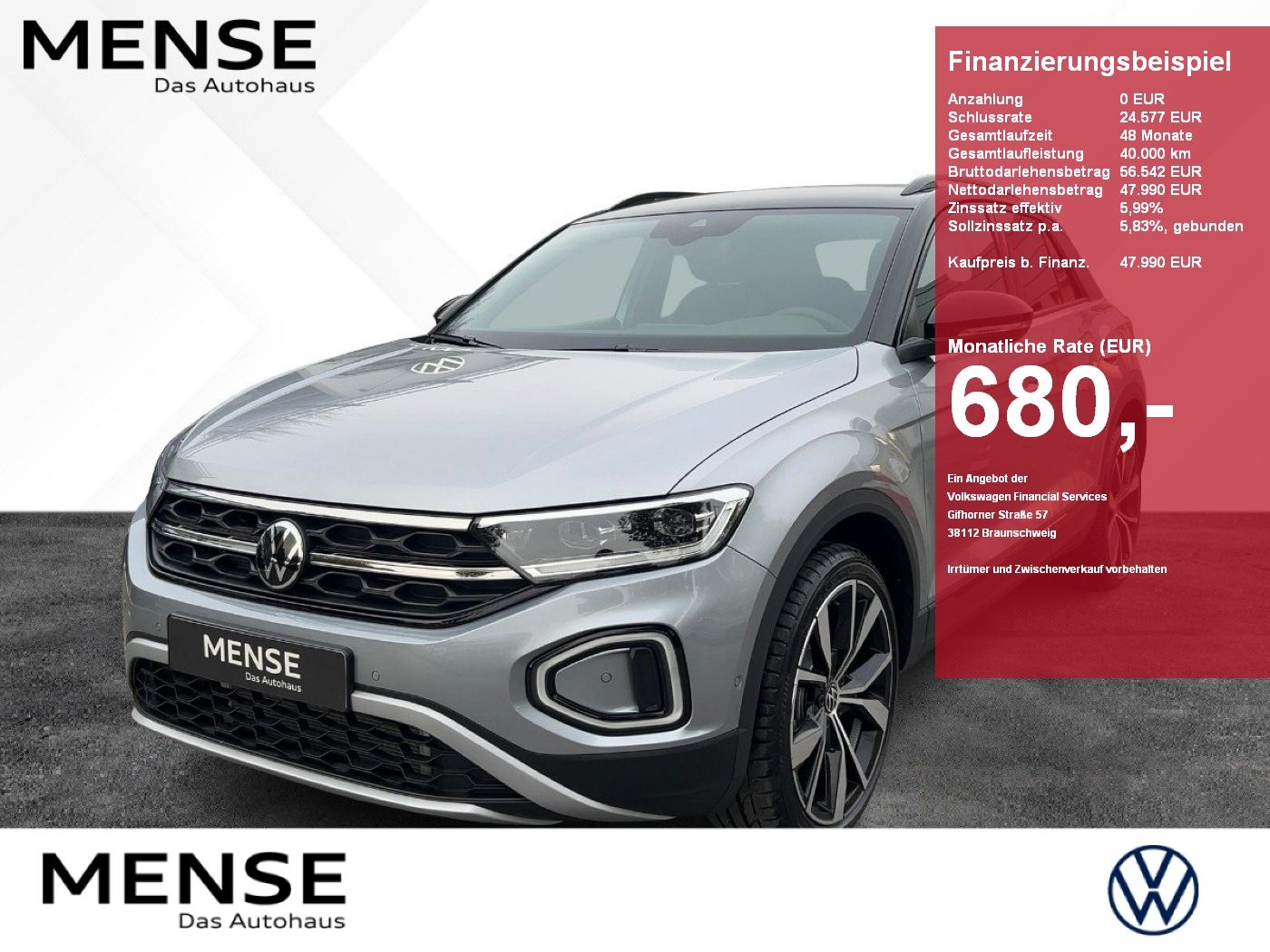 Fahrzeuge PKW autohaus mense Volkswagen T-Roc 2.0 TDI DSG Style AHK BlackStyle Nav Kamer