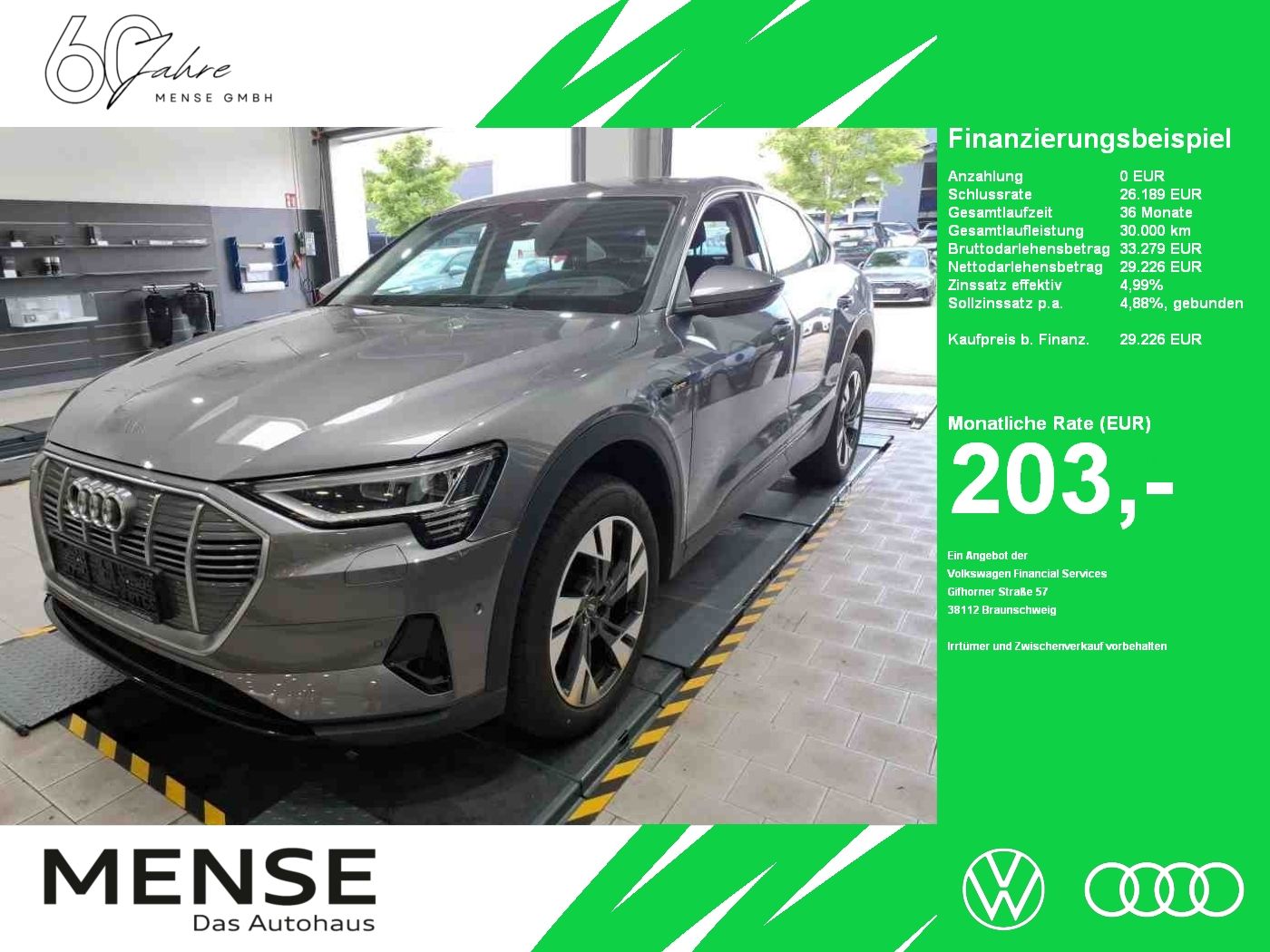 Fahrzeuge PKW autohaus mense Audi e-tron Sportback quattro 230kW AHK|HUD|Luft|LED