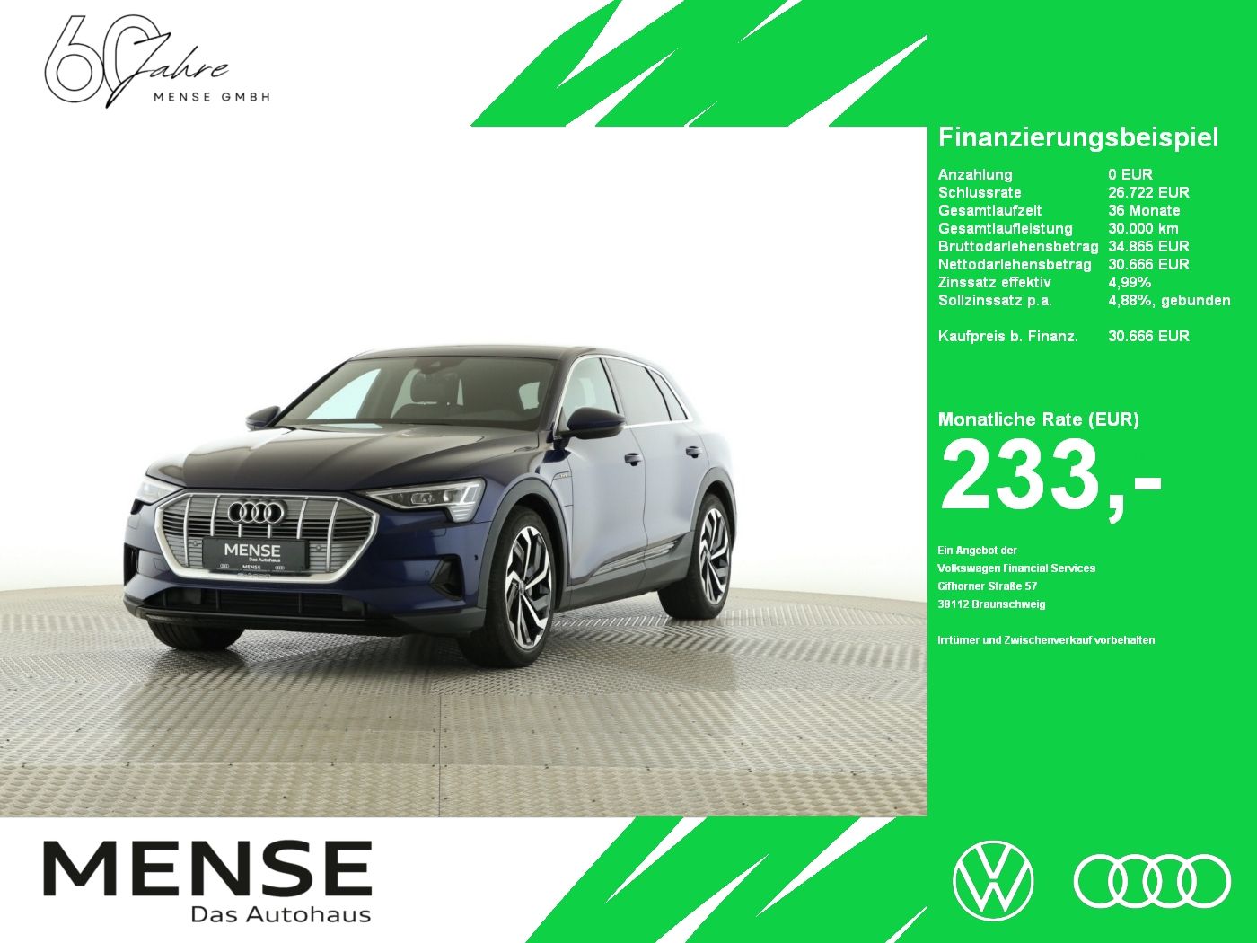 Fahrzeuge PKW autohaus mense Audi e-tron 50 quattro advanced AHK|Luft|Standhzg|LED