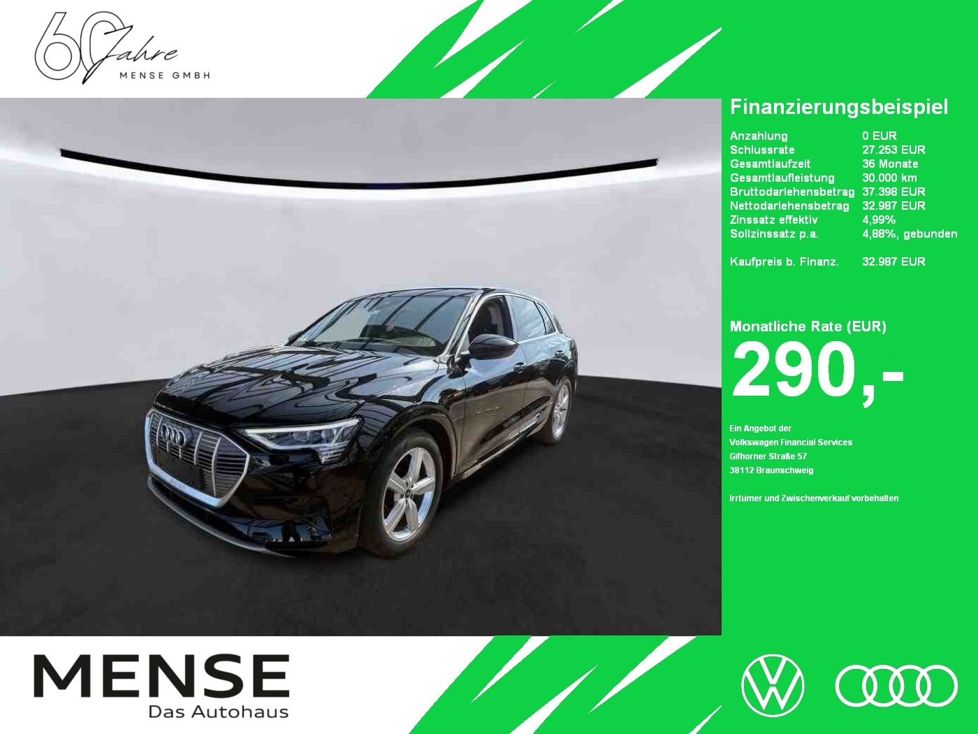 Fahrzeuge PKW autohaus mense Audi e-tron advanced quattro 300kW CarPlay|AHK|Luft