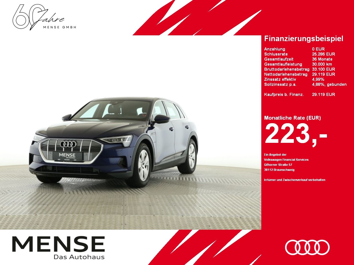 Fahrzeuge PKW autohaus mense Audi e-tron 50 quattro