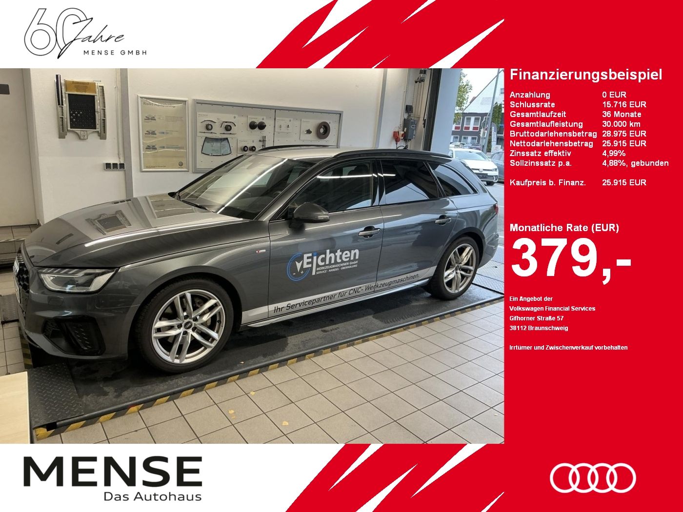Fahrzeuge PKW autohaus mense Audi A4 Avant 40 TDI Quattro S tronic S line