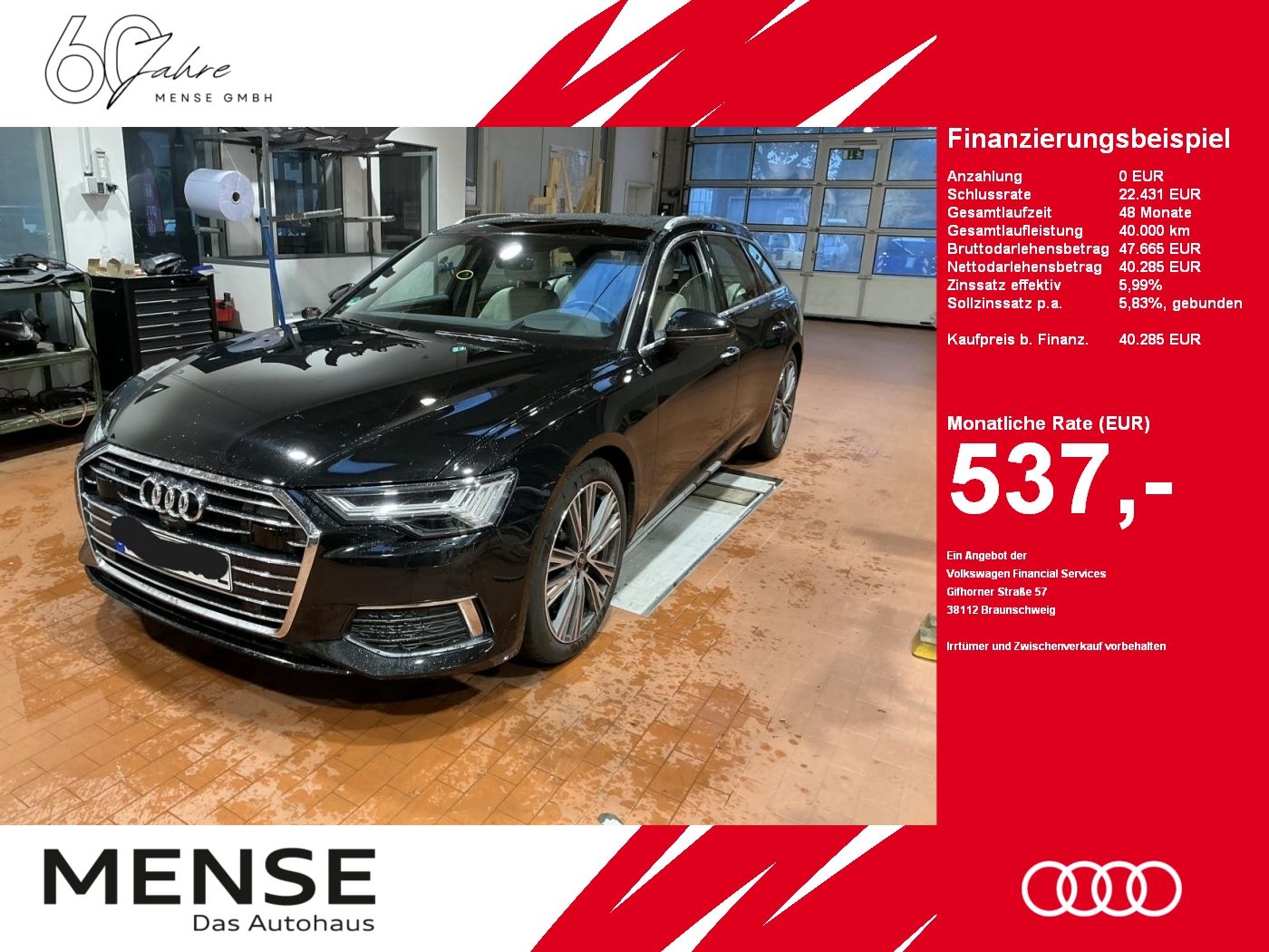 Fahrzeuge PKW autohaus mense Audi A6 Avant 50 TFSIe Quattro S tronic Design B&O