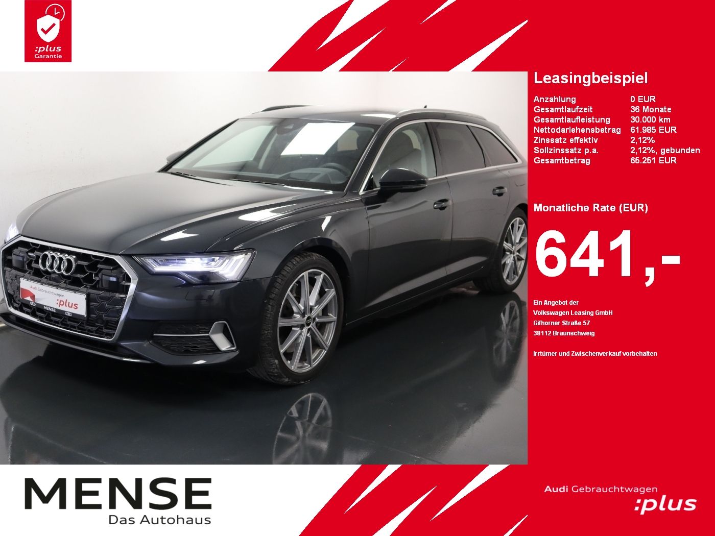 Fahrzeuge PKW autohaus mense Audi A6 Avant 50 TFSI e quattro S tronic Advanced B&O