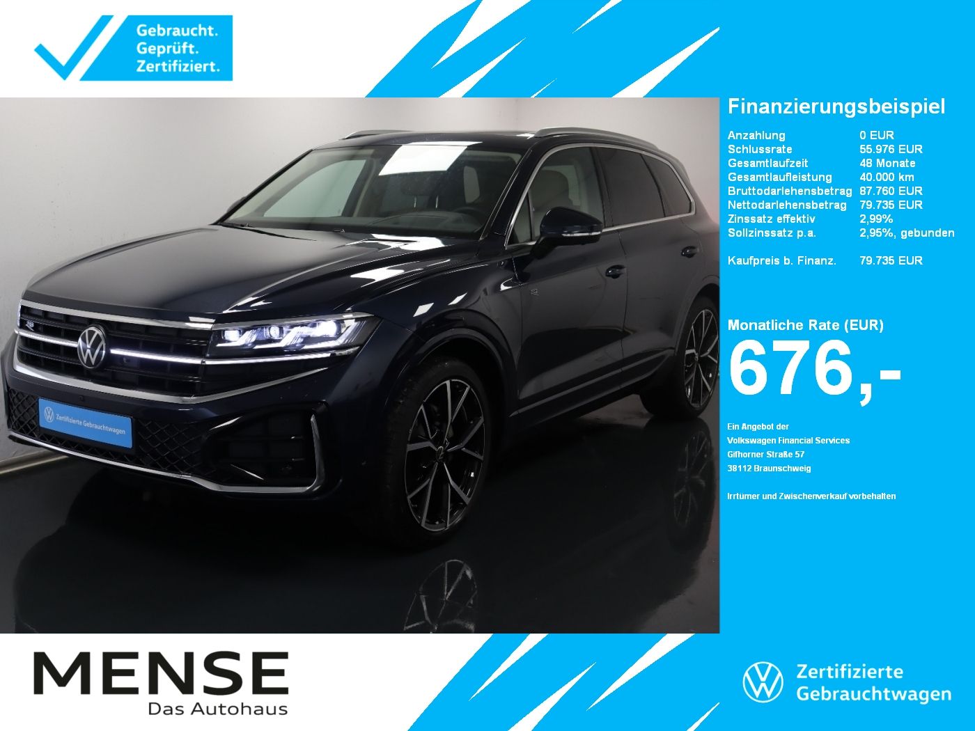 Fahrzeuge PKW autohaus mense Volkswagen Touareg 3.0 TDI R-Line IQ.Light|Matrix|CarPlay