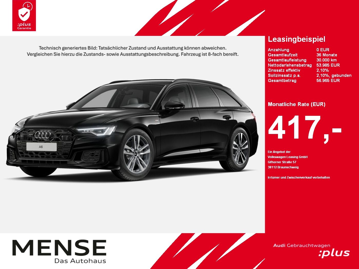 Fahrzeuge PKW autohaus mense Audi A6 Avant 50 TDI quattro tiptronic S line Matrix