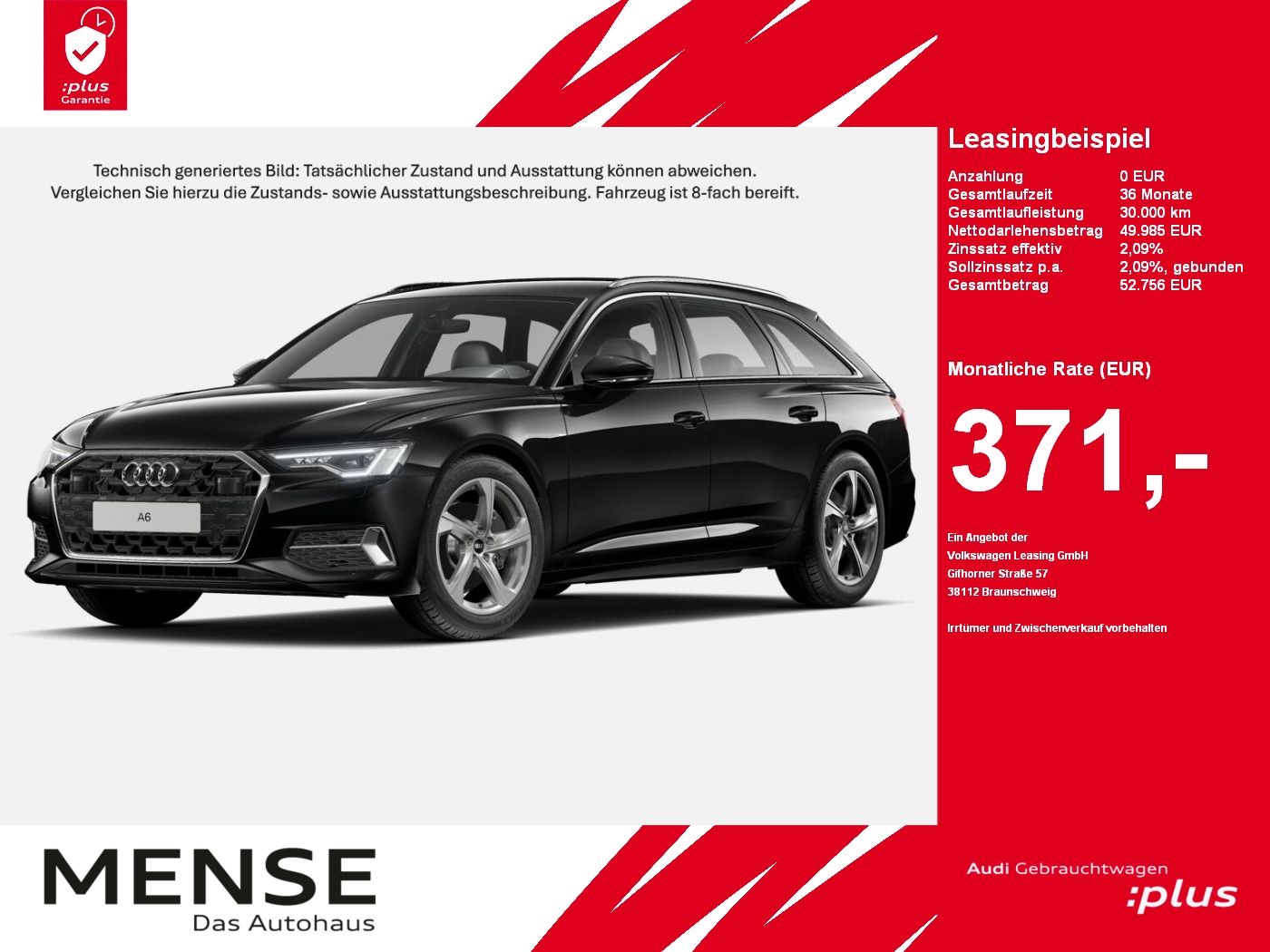 Fahrzeuge PKW autohaus mense Audi A6 Avant 45 TFSI quattro S tronic Advanced AHK