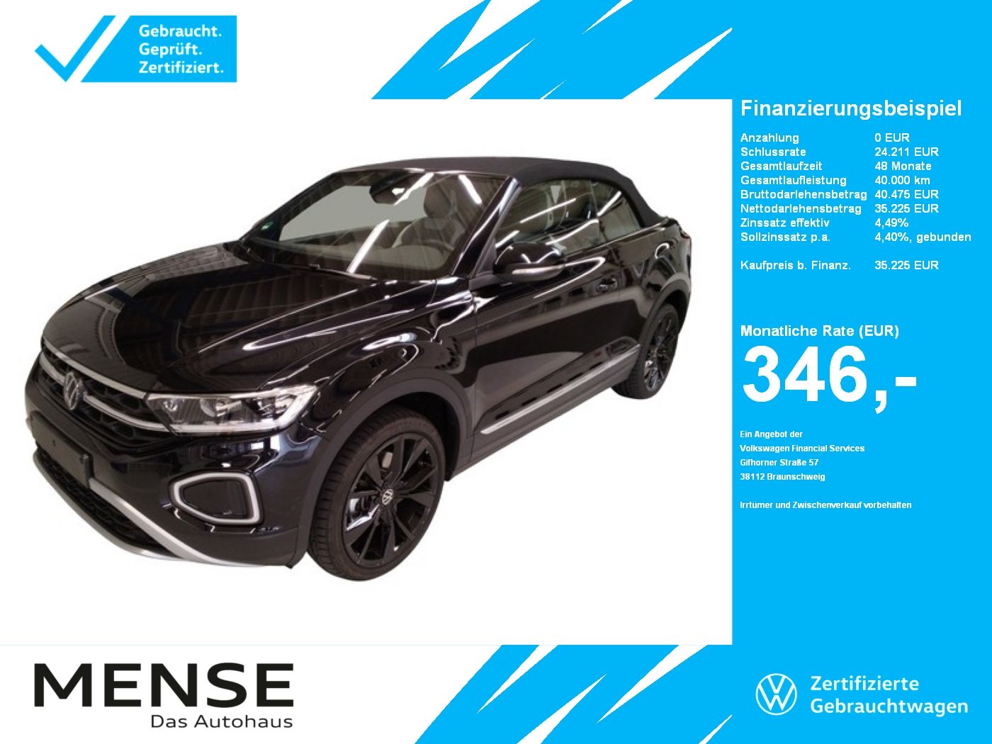 Volkswagen T-Roc Cabriolet 1.5 TSI Style IQ.Light|Matrix|LM