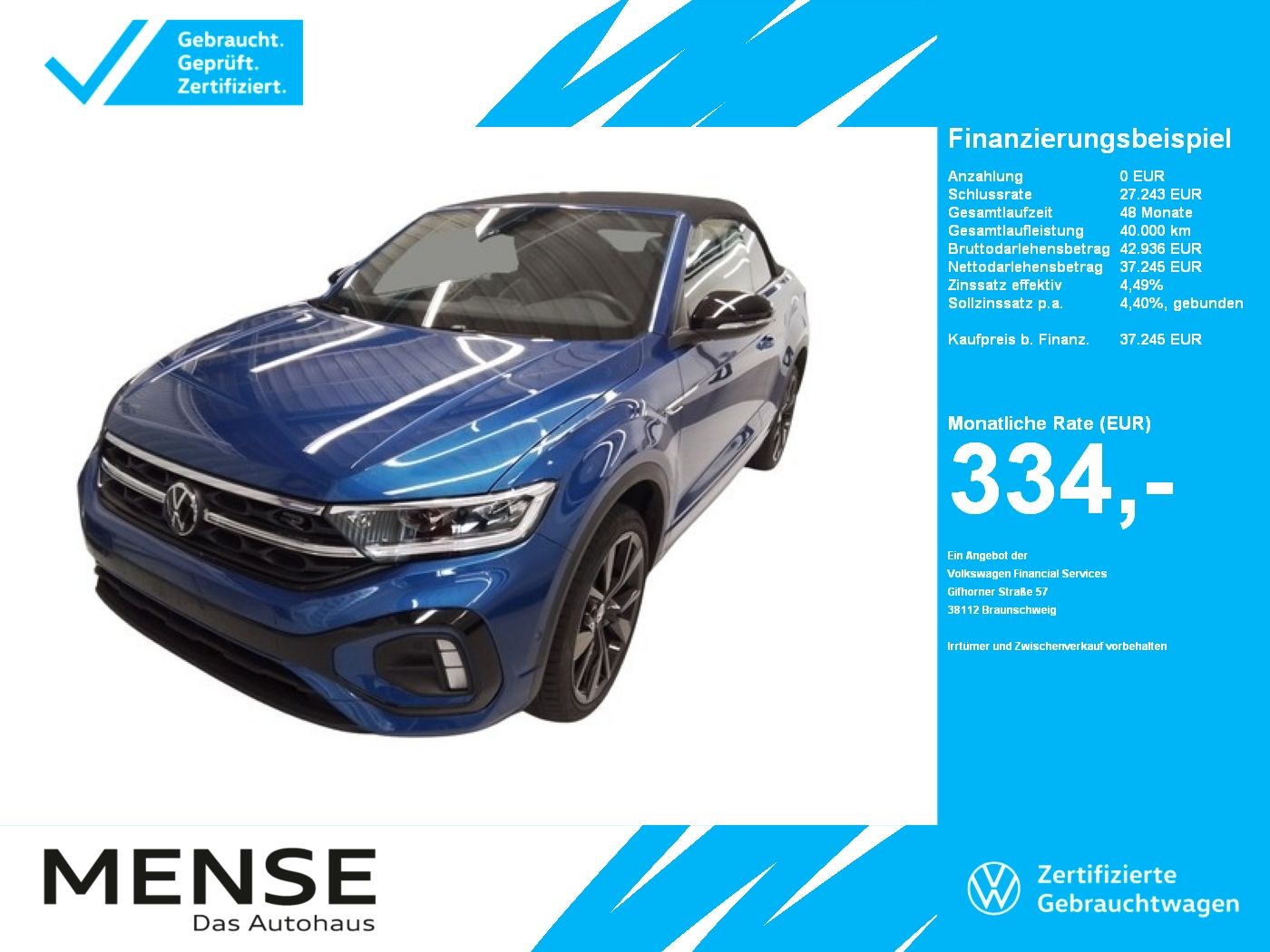 Volkswagen T-Roc Cabriolet 1.5 TSI DSG R-Line IQ.Light|AHK