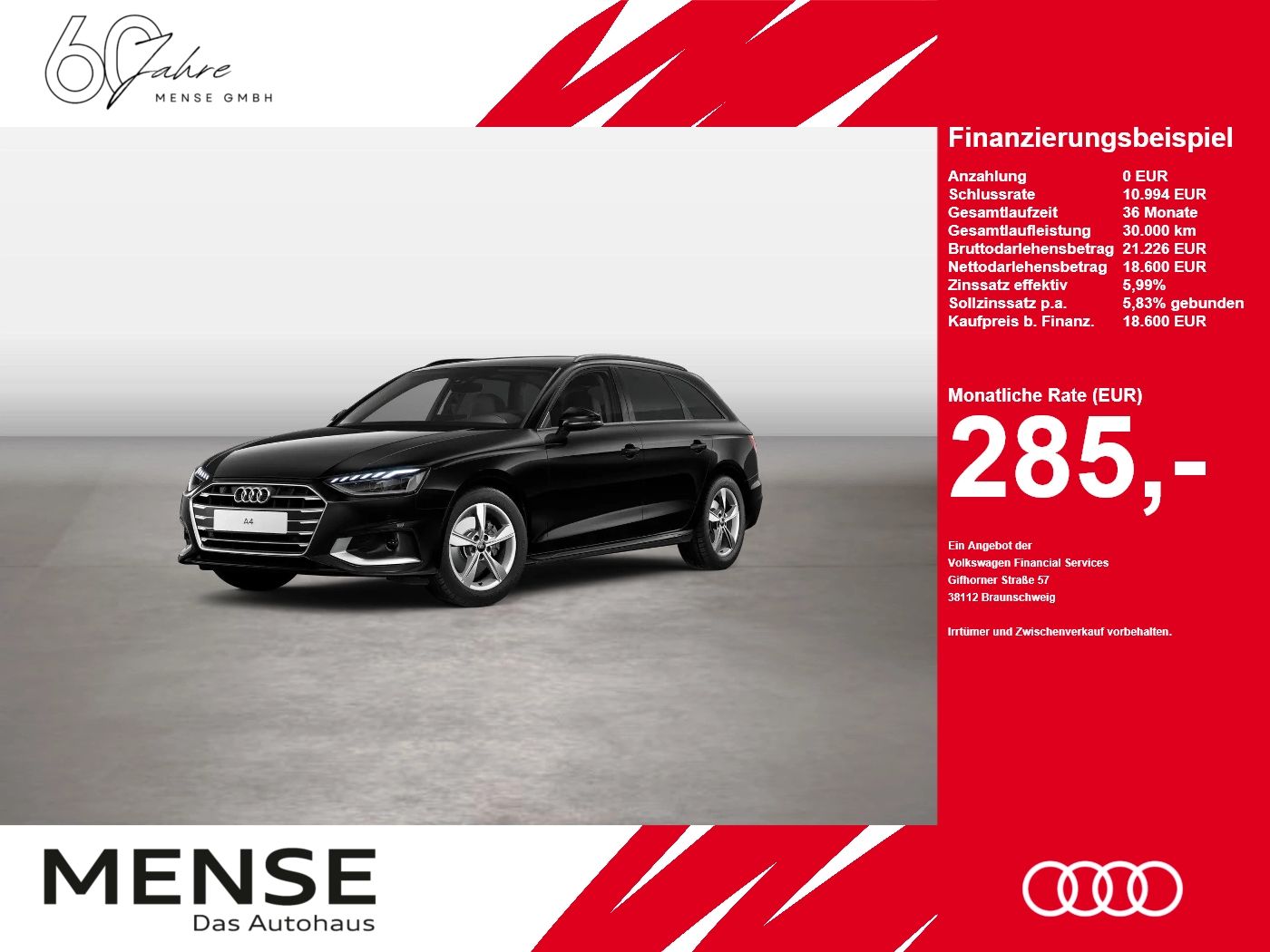 Fahrzeugabbildung Audi A4 Avant 35 TDI S tronic advanced CarPlay LED Na - mit KI generiert/bearbeitet