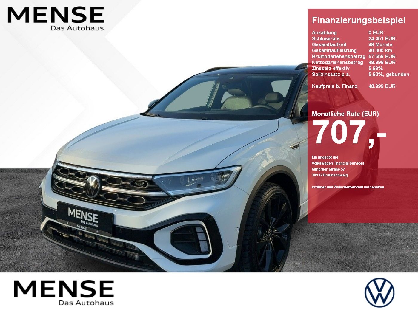 Fahrzeuge PKW autohaus mense Volkswagen T-Roc 1.5 TSI DSG R-Line AHK BlackStyle Winterre