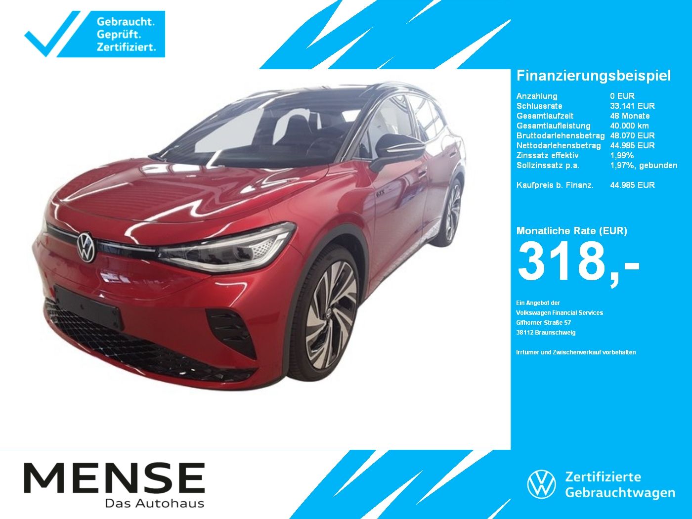 Volkswagen ID.4 GTX 4 Motion Automatik IQ.Light|Matrix|h/k