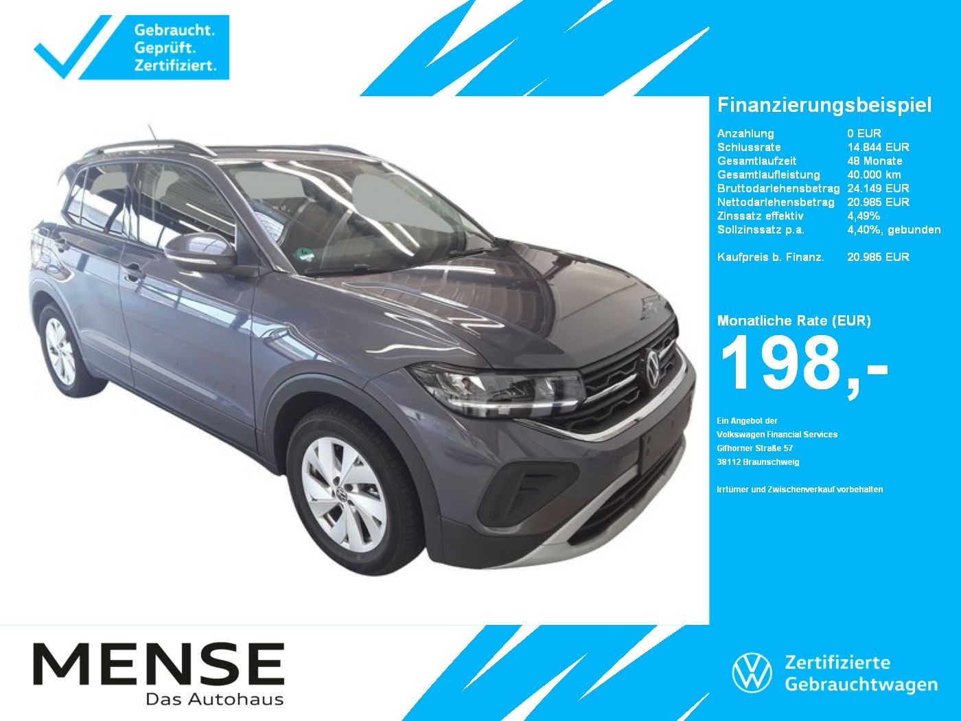Volkswagen T-Cross 1.0 TSI Life CarPlay|ACC|LED|Navi|KlimaA