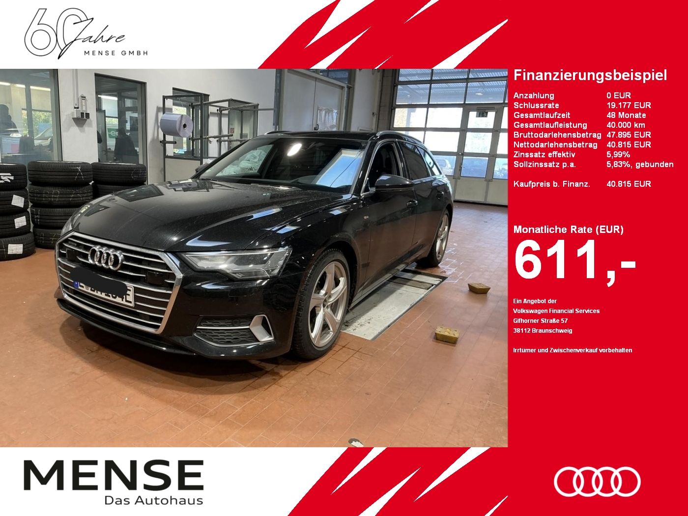 Fahrzeuge PKW autohaus mense Audi A6 Avant 50 TFSIe quattro S tronic S line AHK