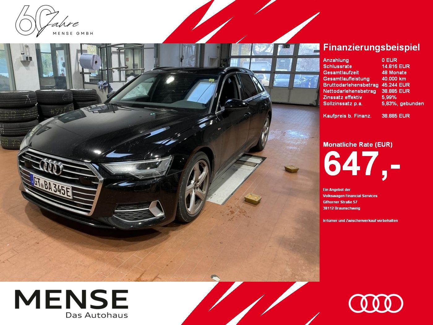 Fahrzeuge PKW autohaus mense Audi A6 Avant 50 TFSIe Quattro S-tronic S line AHK
