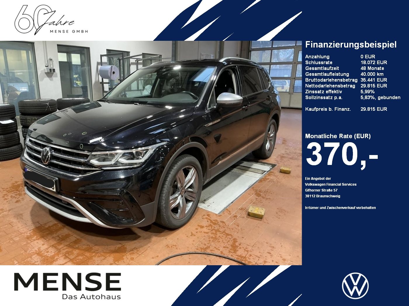 Fahrzeuge PKW autohaus mense Volkswagen Tiguan Allspace 2.0 TDI 4 Motion DSG Elegance LM