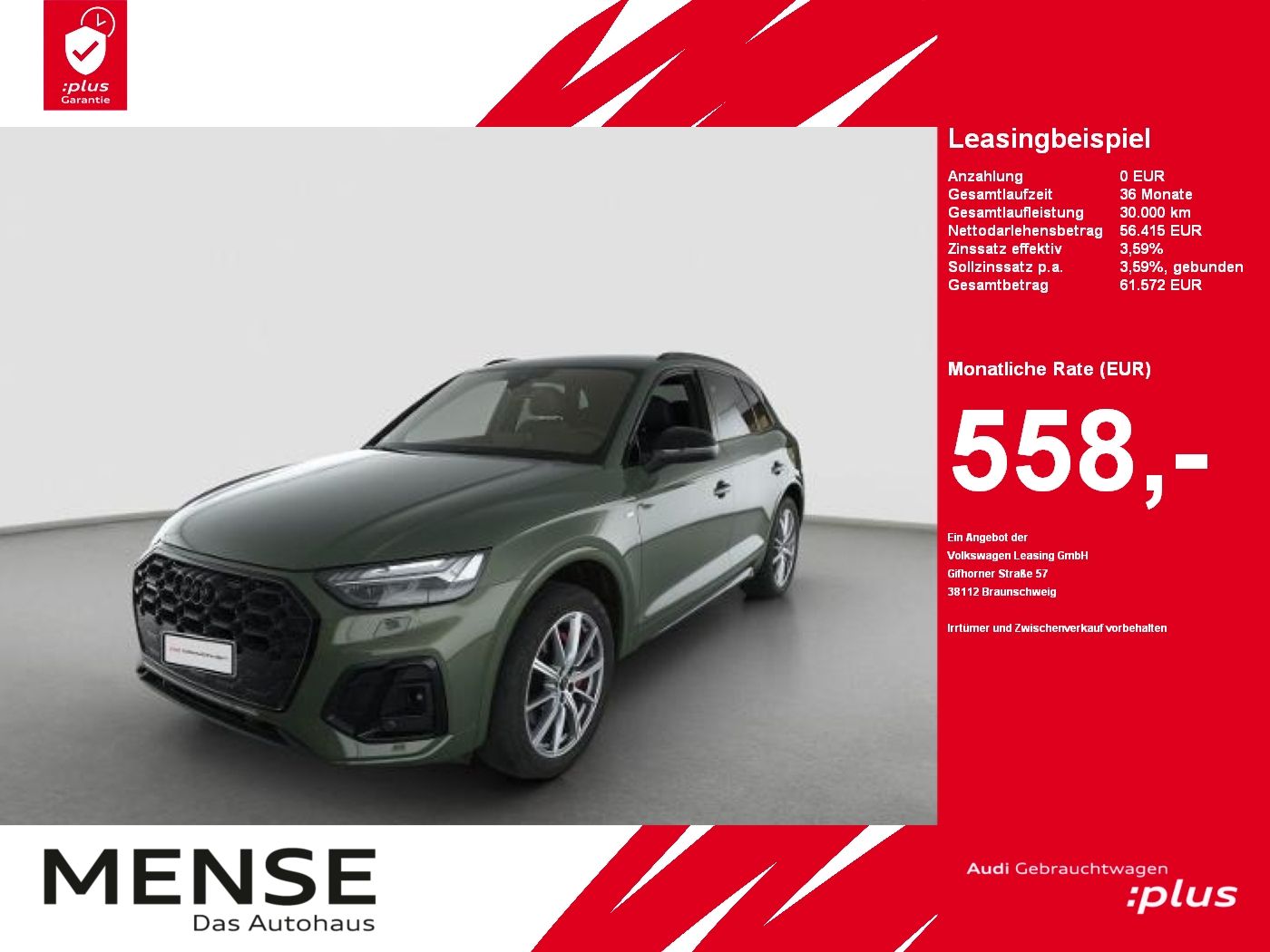 Fahrzeuge PKW autohaus mense Audi Q5 50 TFSI e quattro S tronic S line business