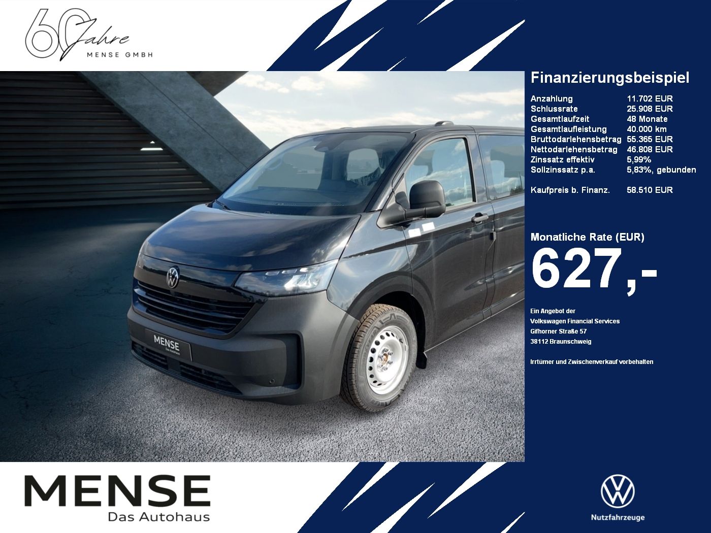 Fahrzeuge Nutzfahrzeuge/Camping autohaus mense Volkswagen NFZ Transporter Kombi Motor: 2.0 l TDI 110 kW Ge