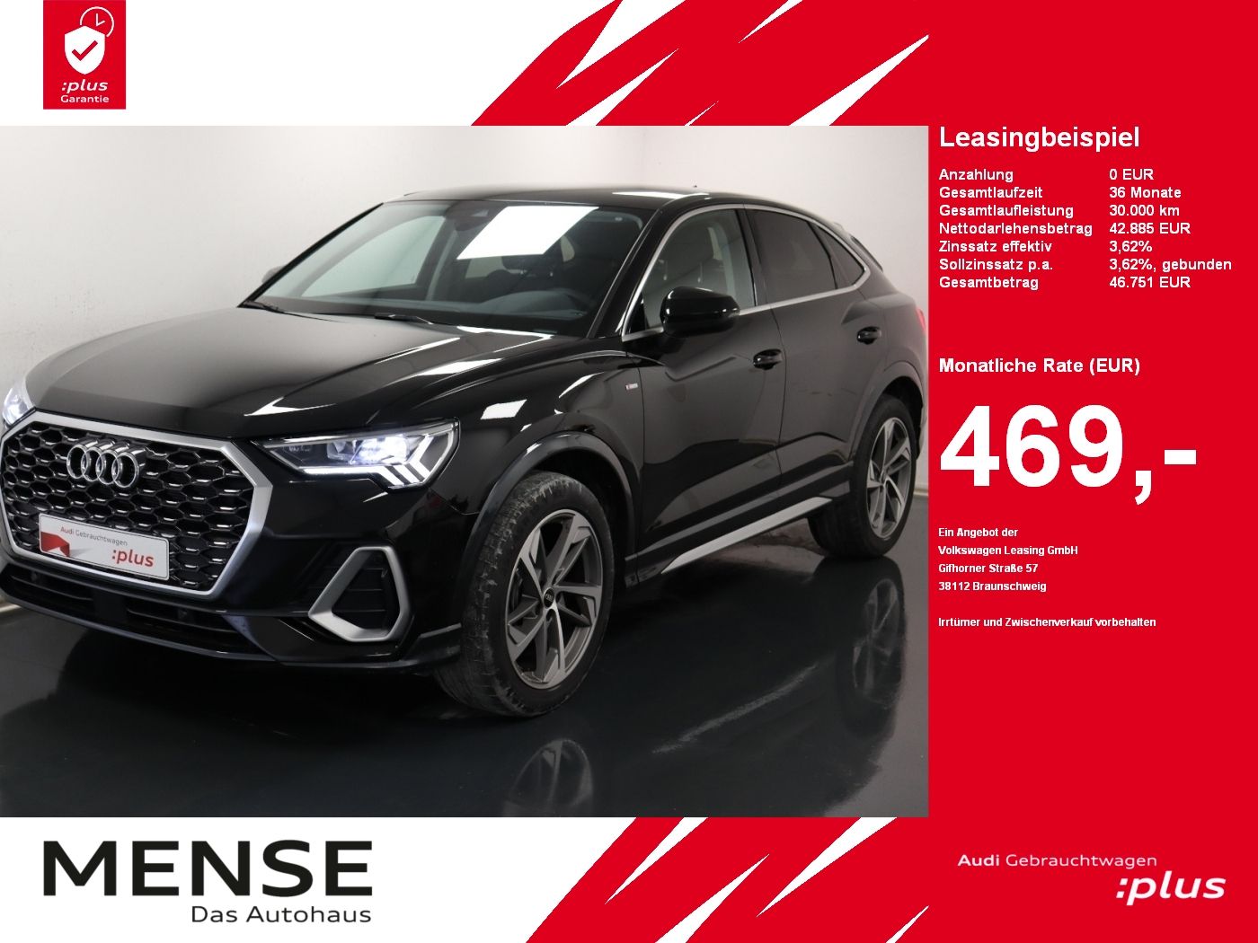 Fahrzeuge PKW autohaus mense Audi Q3 Sportback 35 TFSI S tronic S-Line AHK|ACC|LED