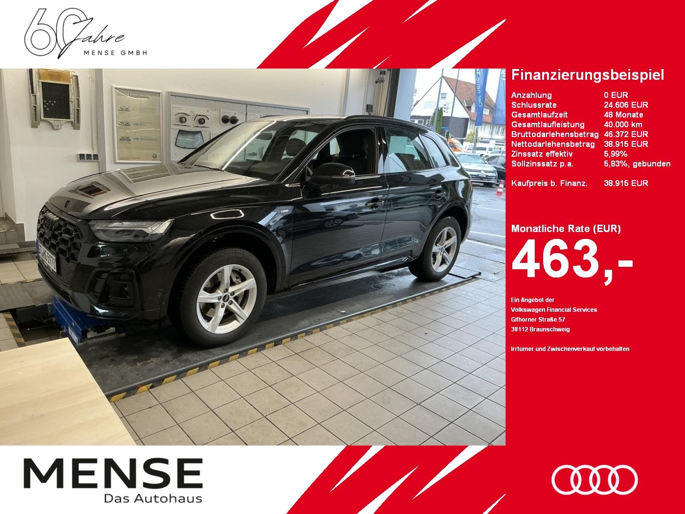 Fahrzeuge PKW autohaus mense Audi Q5 40 TDI quattro S tronic S line Matrix|CarPlay