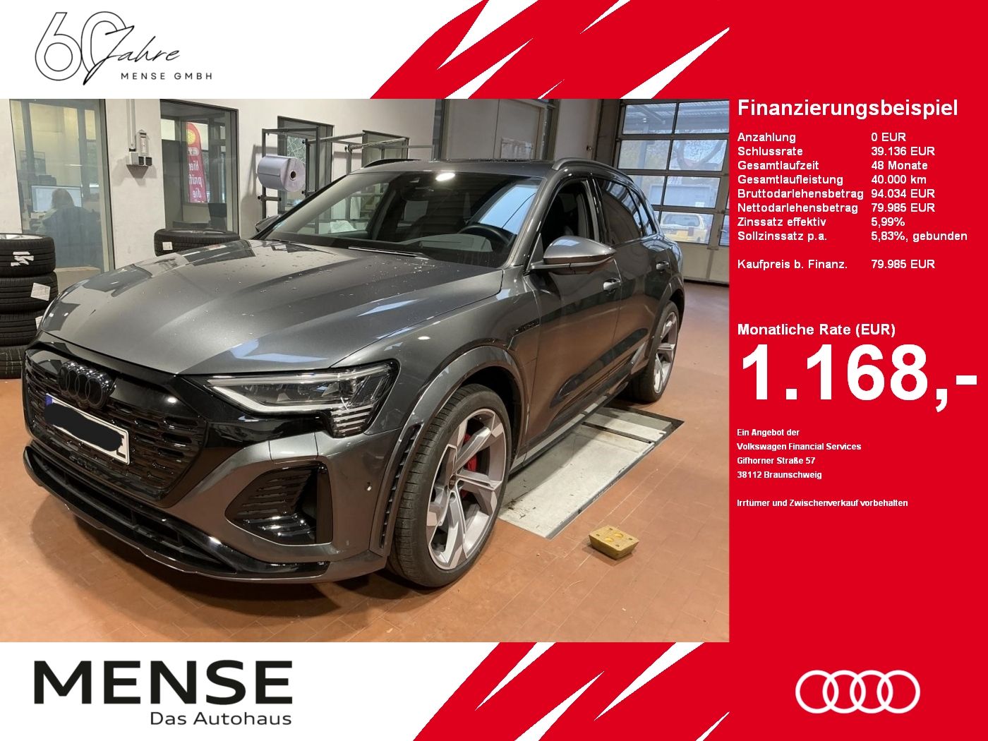 Fahrzeuge PKW autohaus mense Audi SQ8 e-tron quattro Matrix|B&O|AHK|HUD|Luft|Pano