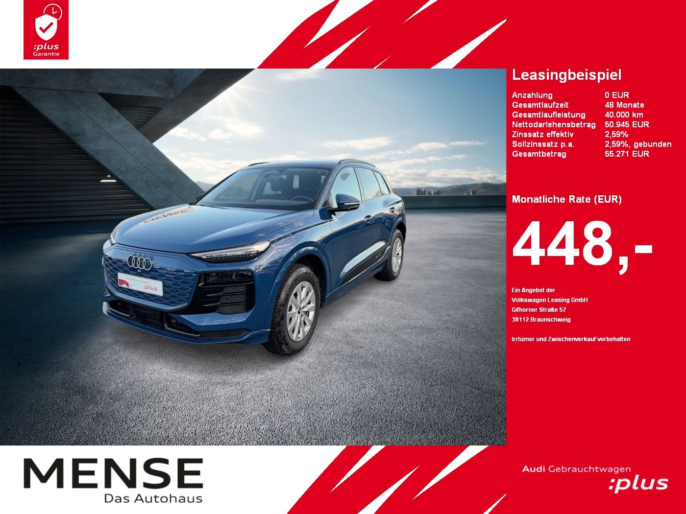Fahrzeuge PKW autohaus mense Audi Q6 e-tron e-tron 185 kW Pano|Standhzg|4xSHZG|ACC