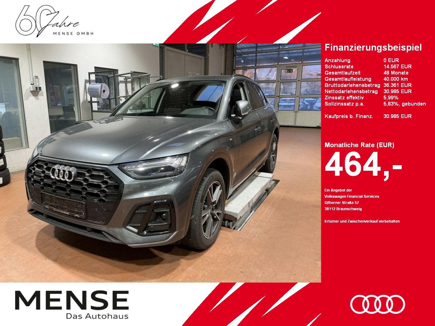 Fahrzeuge PKW autohaus mense Audi Q5 40 TDI quattro S tronic S line Matrix|CarPlay
