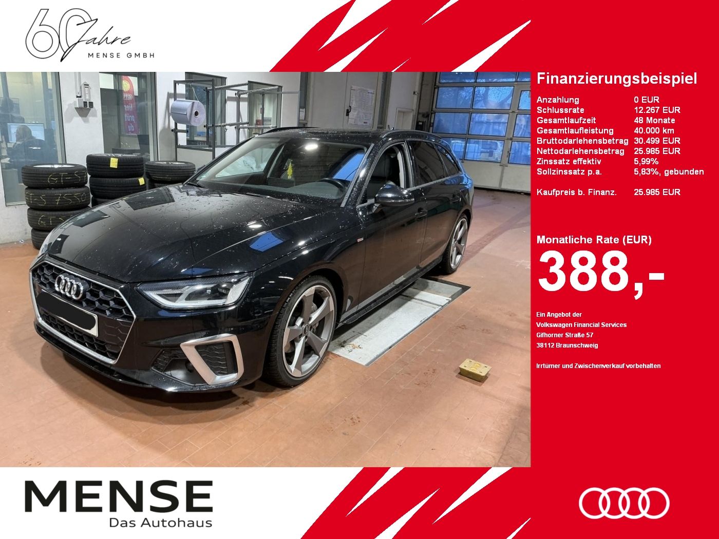 Fahrzeuge PKW autohaus mense Audi A4 Avant 40 TDI quattro S tronic S line B&O|AHK