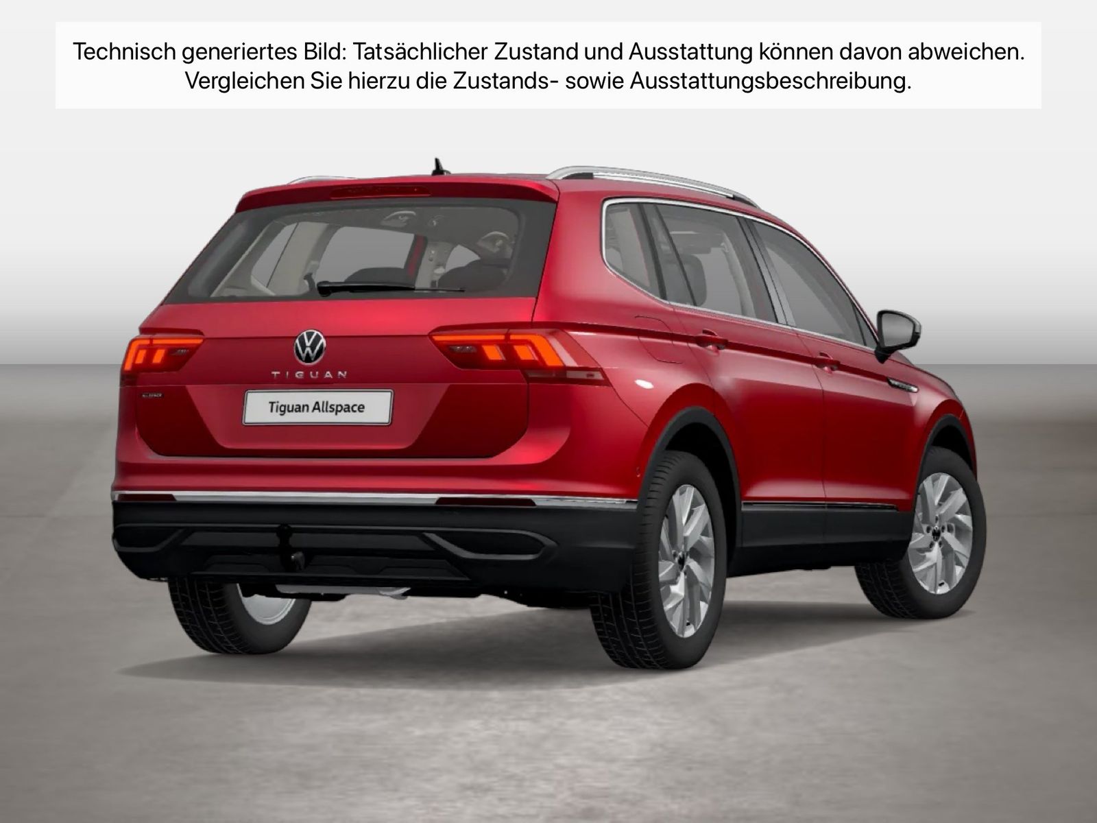Fahrzeug autohaus mense Fahrzeugabbildung Volkswagen Tiguan Allspace 2.0 TDI DSG Life AHK HUD ACC - mit KI generiert/bearbeitet