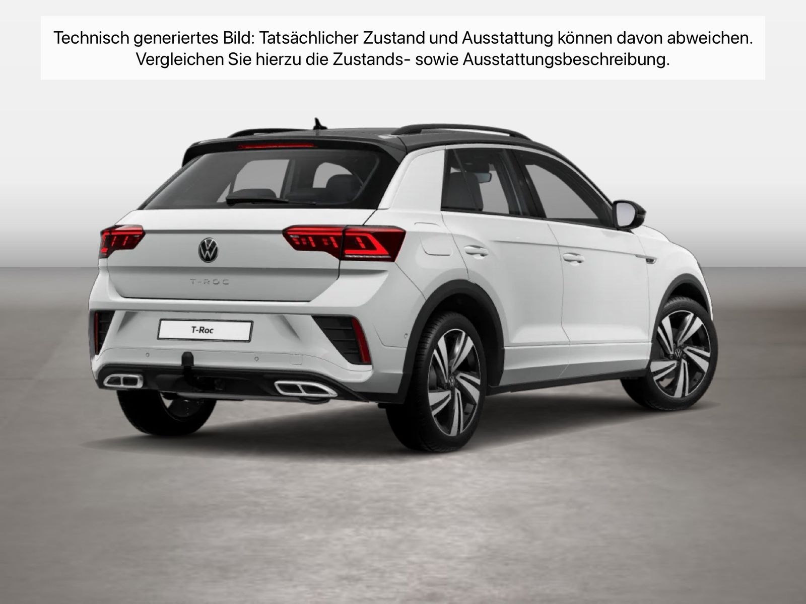 Fahrzeug autohaus mense Fahrzeugabbildung Volkswagen T-Roc 1.5 TSI R-Line IQ.Light Matrix CarPlay AHK - mit KI generiert/bearbeitet
