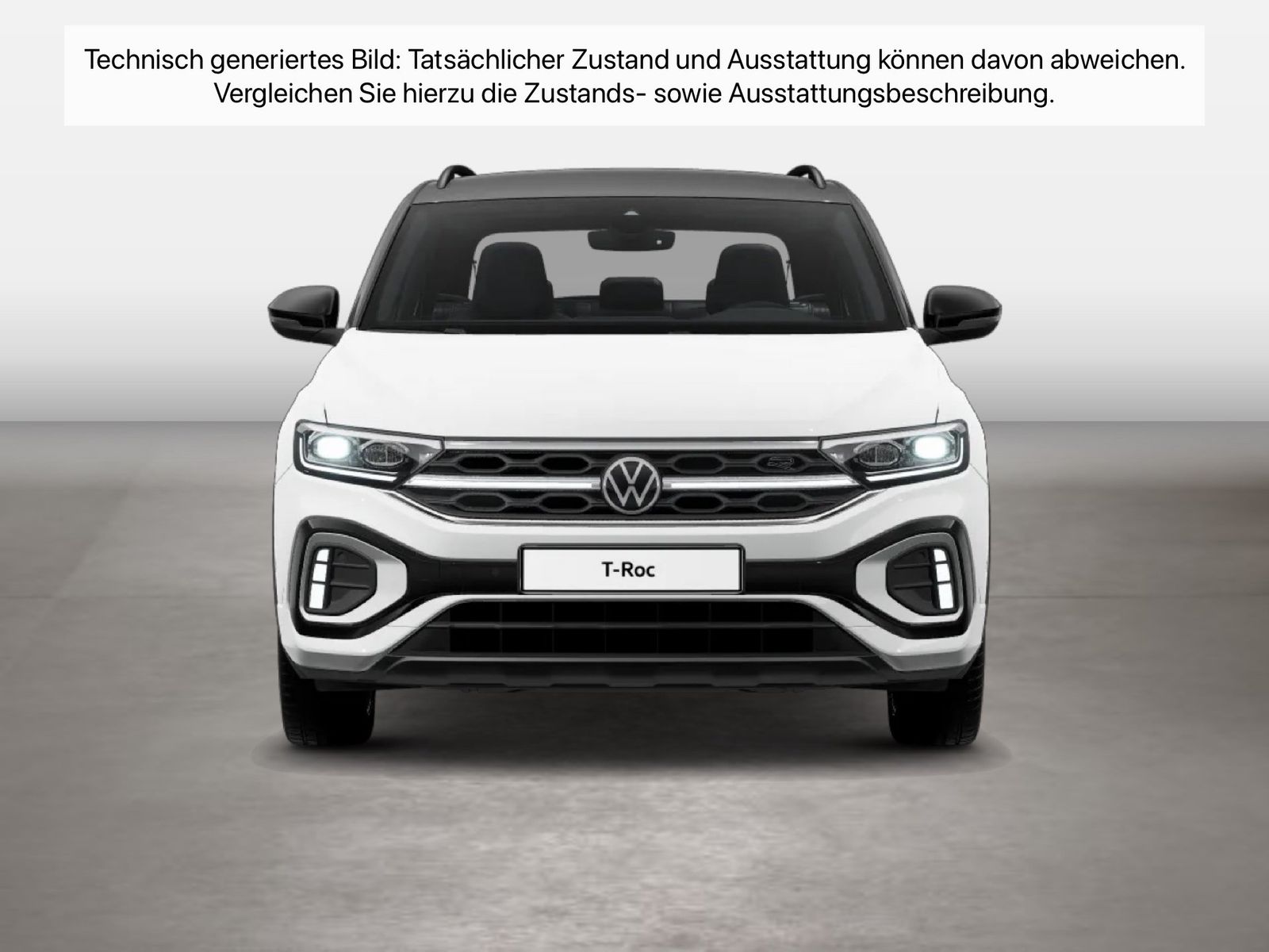 Fahrzeug autohaus mense Fahrzeugabbildung Volkswagen T-Roc 1.5 TSI R-Line IQ.Light Matrix CarPlay AHK - mit KI generiert/bearbeitet