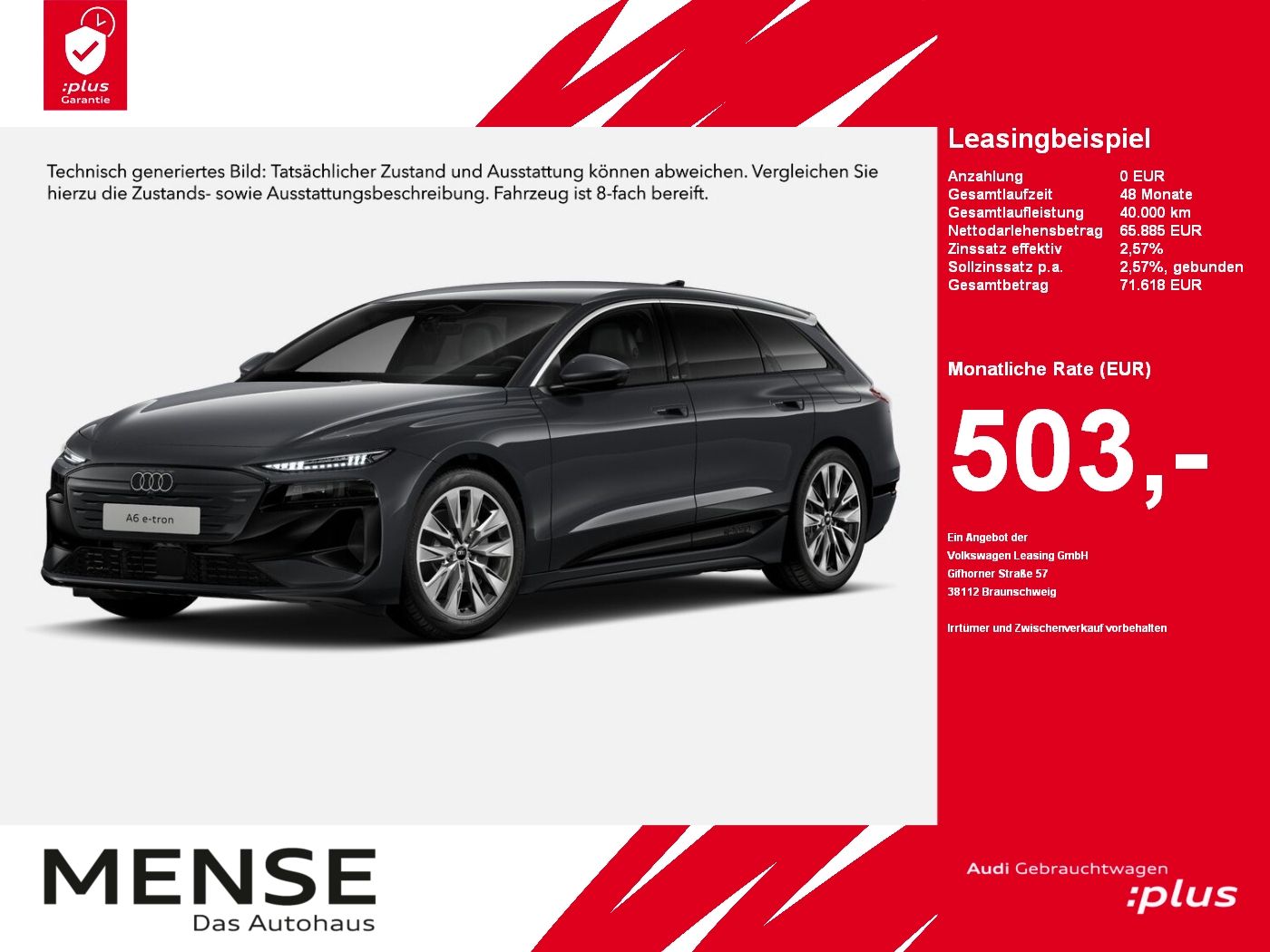 Fahrzeuge PKW autohaus mense Audi A6 Avant e-tron performance AHK|Luft|Standhzg