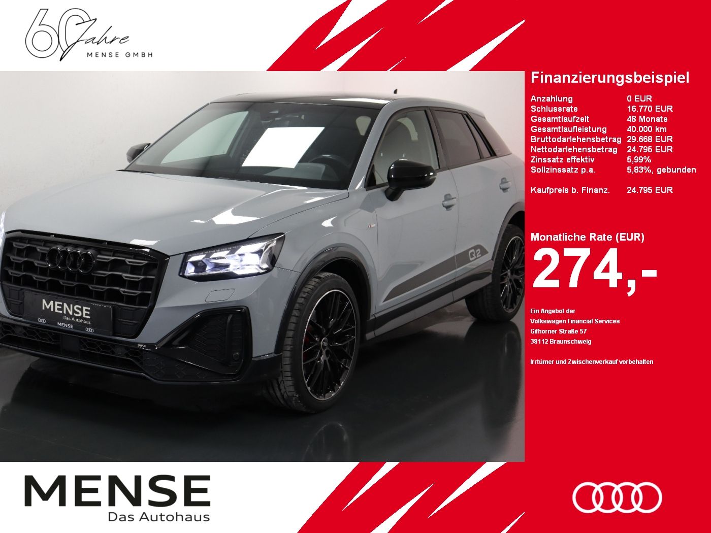 Fahrzeuge PKW autohaus mense Audi Q2 35 TFSI S tronic S line edition one CarPlay