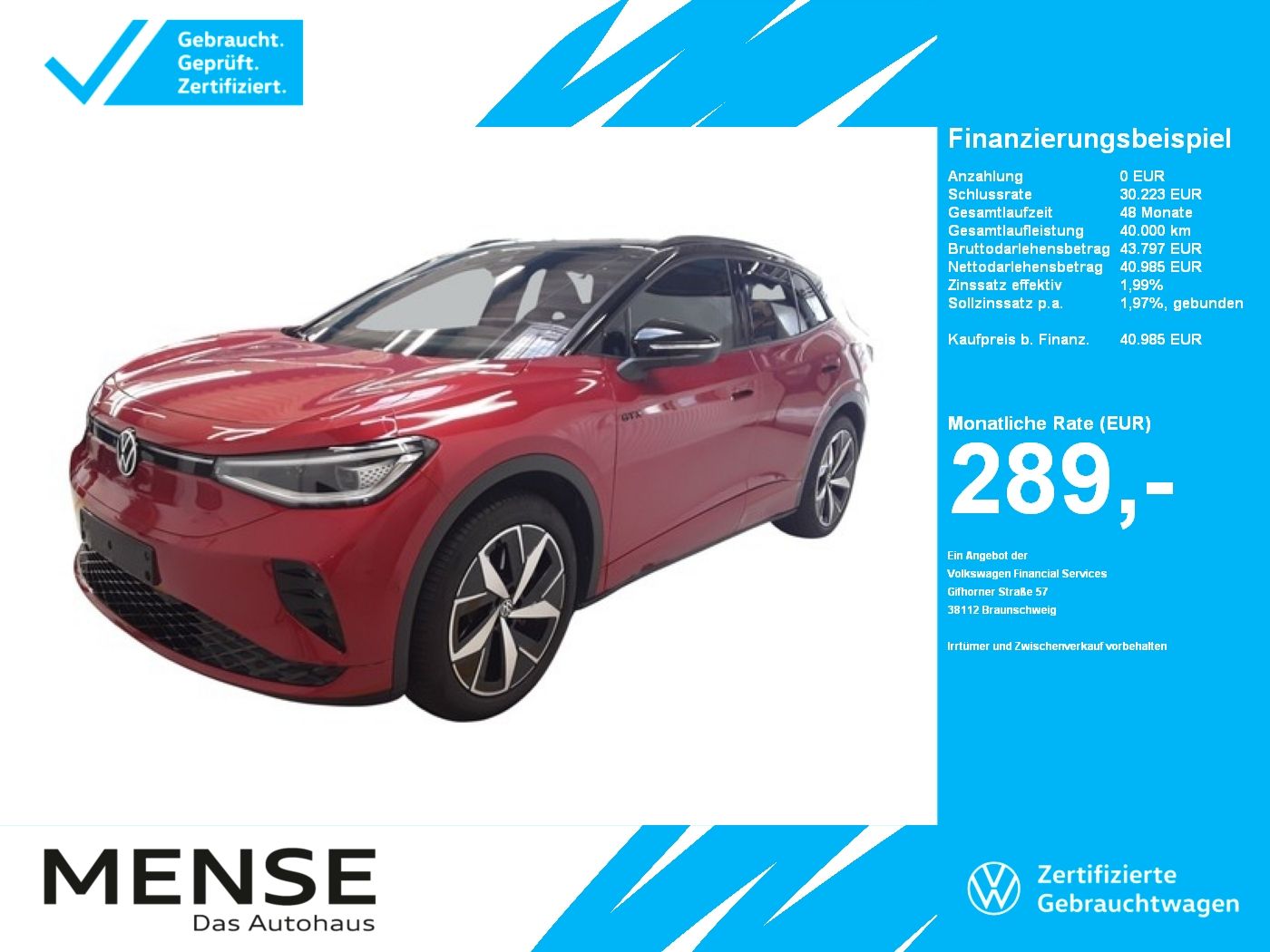 Volkswagen ID.4 GTX 4 Motion IQ.Light|Matrix|CarPlay|h/k|SD