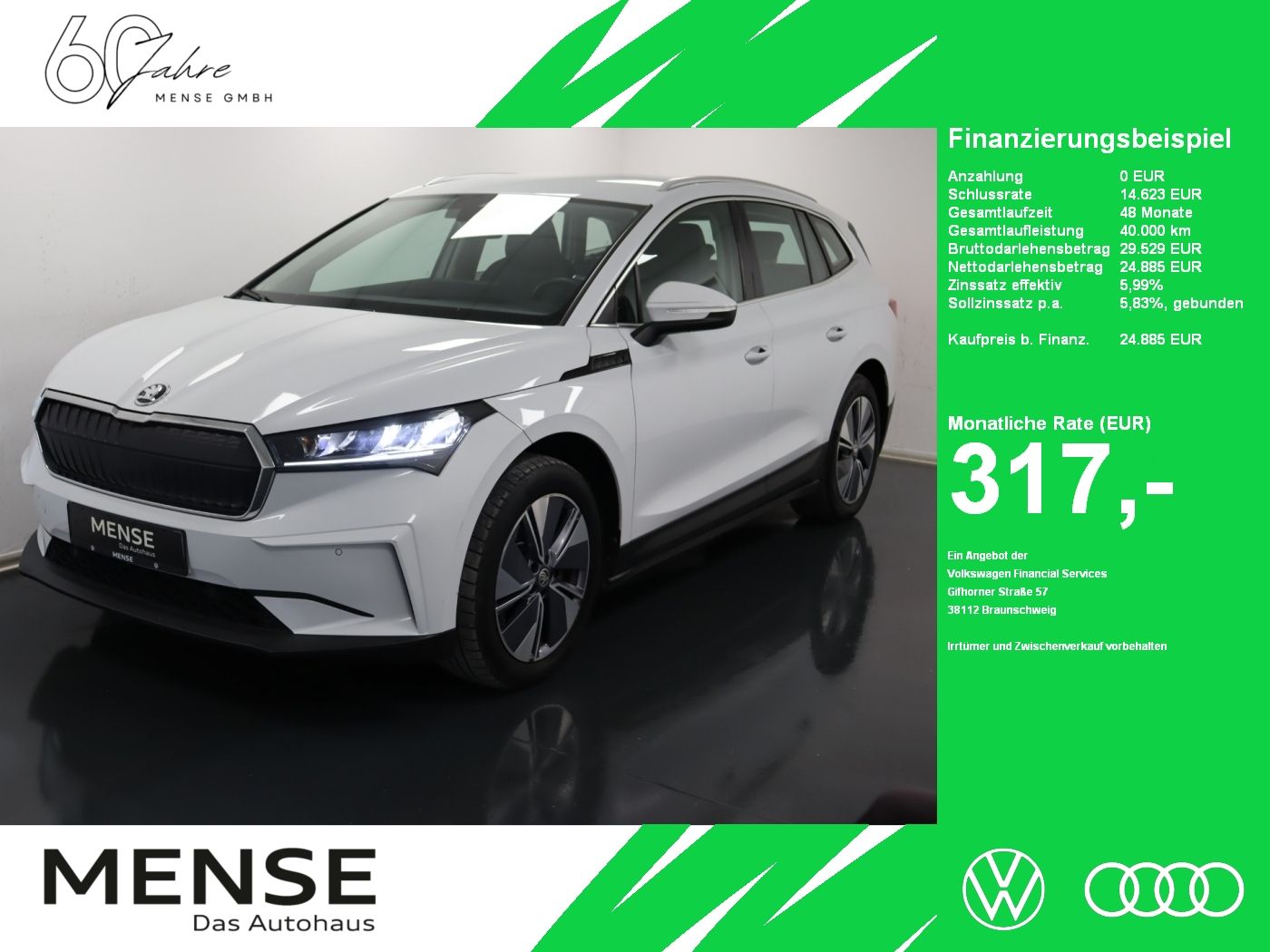 Fahrzeuge PKW autohaus mense SKODA Enyaq IV 80 |AHK|FLA|WPumpe|LM|Navi|W-Paket|PDC
