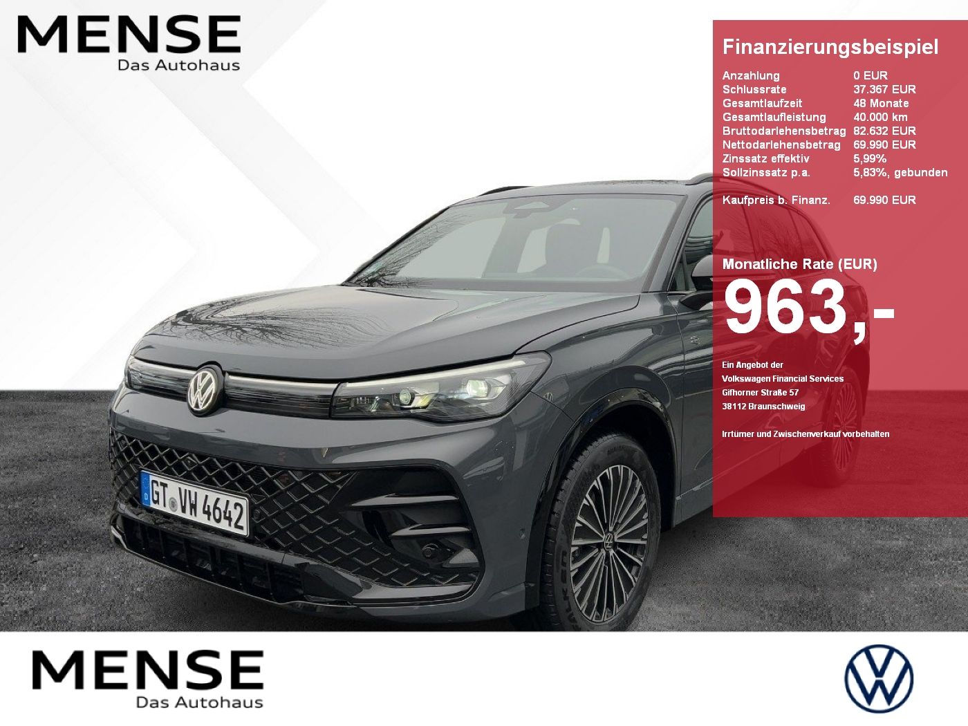 Fahrzeuge PKW autohaus mense Volkswagen Tiguan TDI 4M R-Line AHK BlackStyle Leder Nav 36