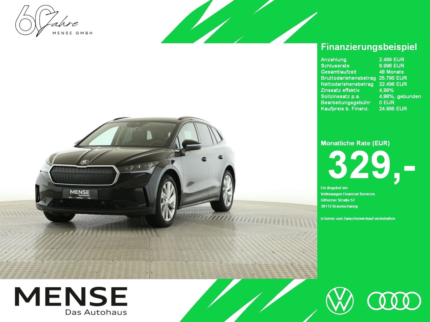 Fahrzeuge PKW autohaus mense SKODA Enyaq 60 Suite ACC|LED|Navi|VirtualCP|Kamera|PDC