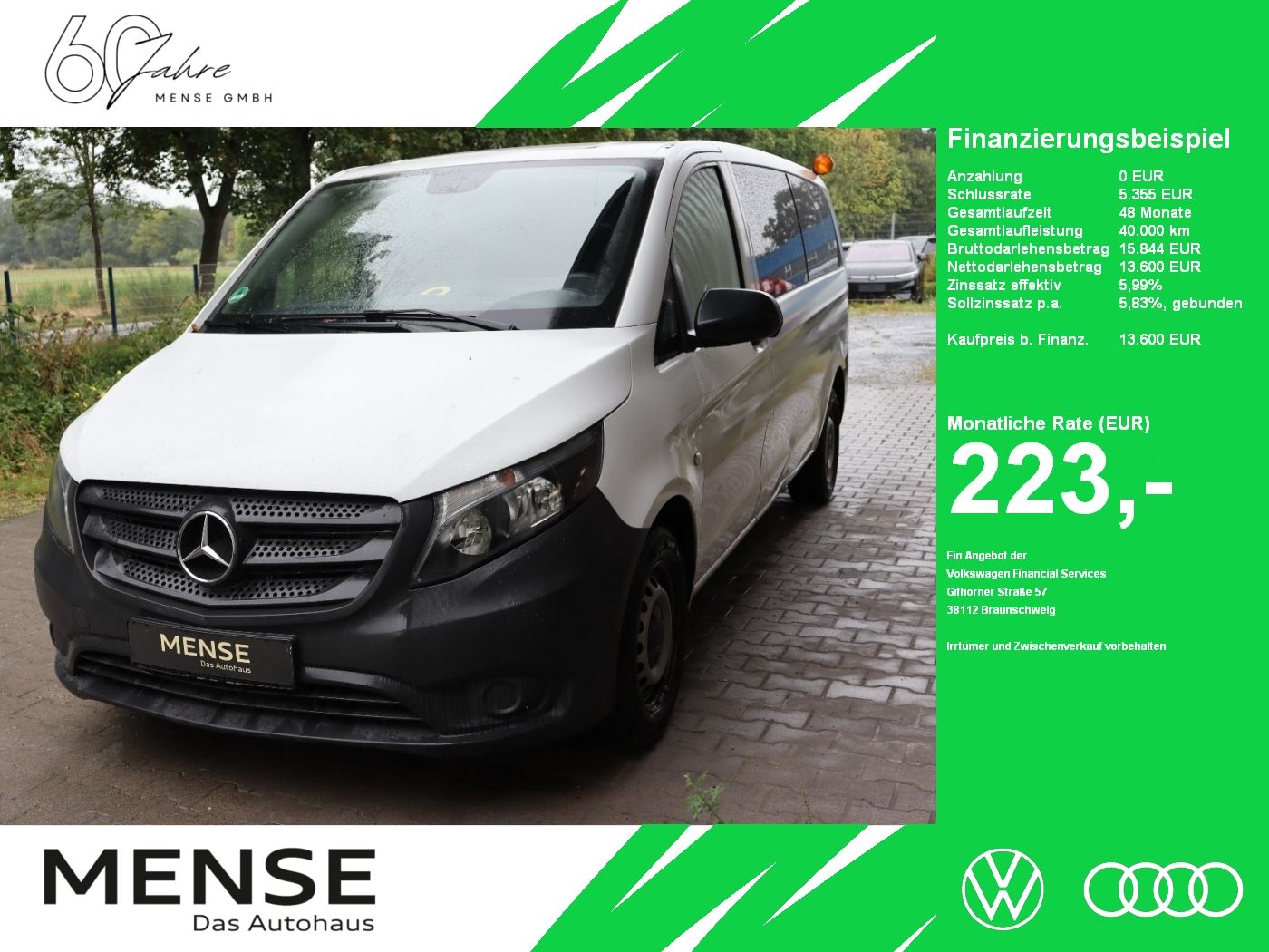 Fahrzeuge PKW autohaus mense Mercedes-Benz Vito Tourer Pro 110 CDI extralang 9-Sitzer LM